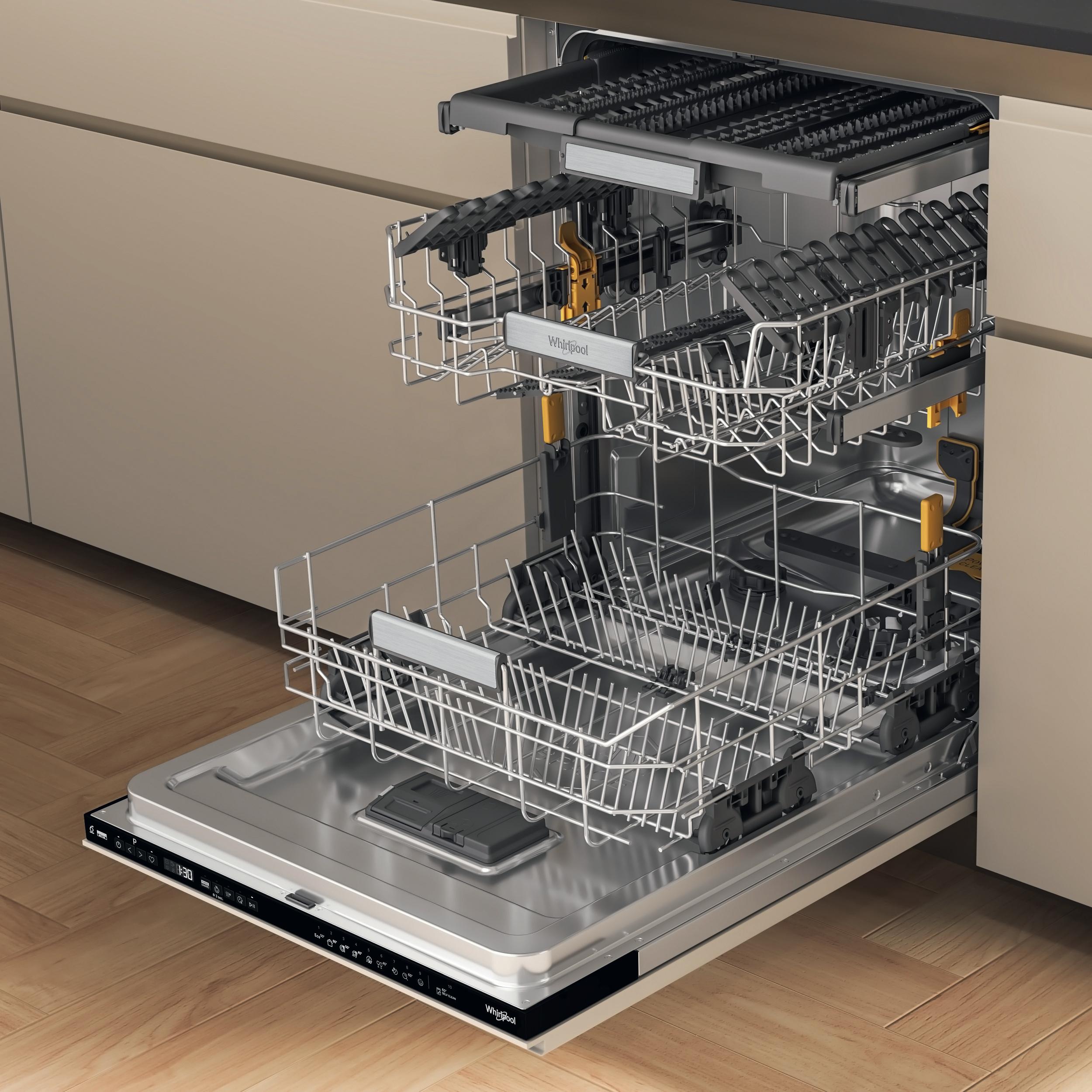 Whirlpool Vaatwasser Inbouw W7I HP40 LC Volledig geïntegreerd C Perspective open