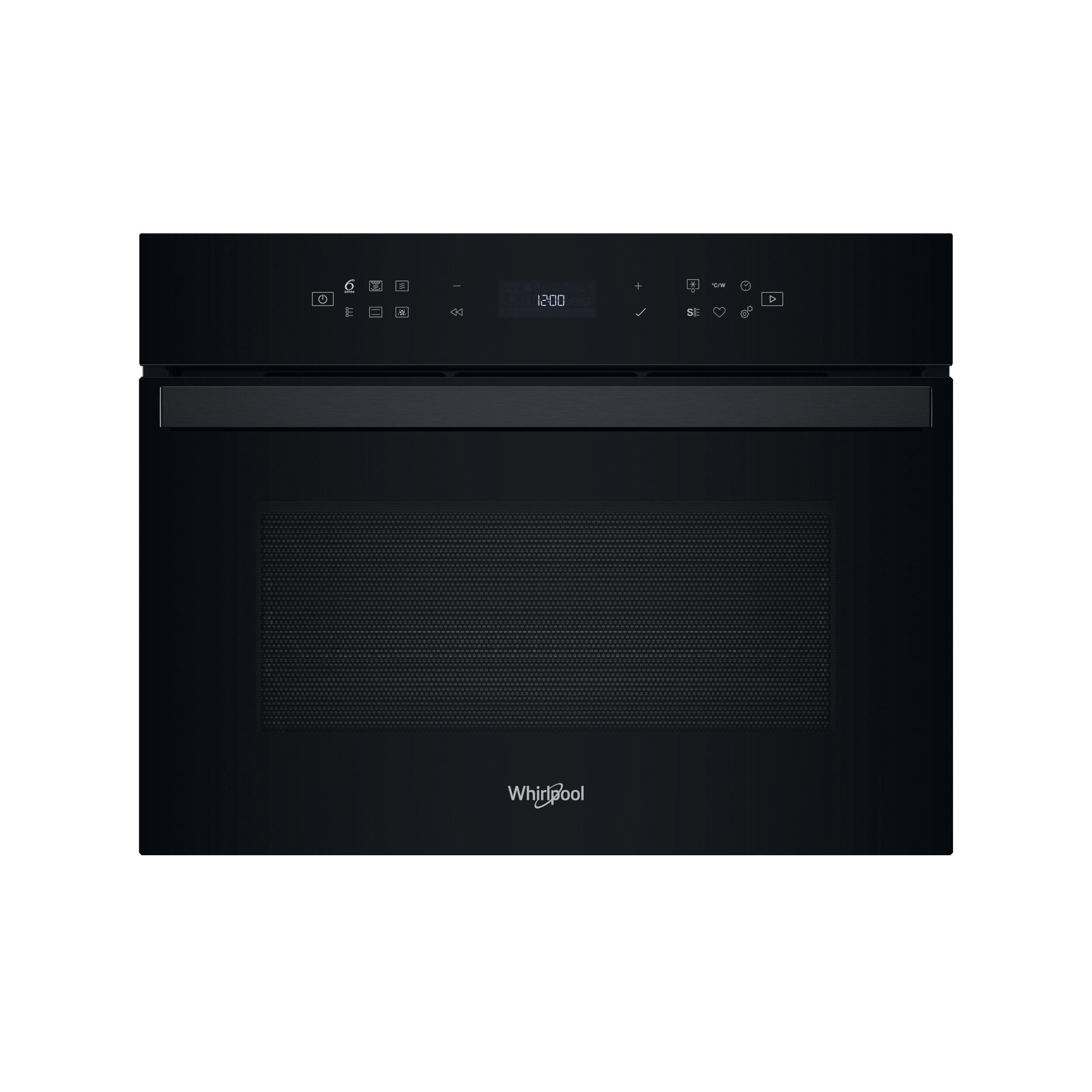 Whirlpool Mikrovlnná rúra Vstavané WCW6O7HTB Čierna Elektronické 53 Mikrovlny kombi 950 Frontal