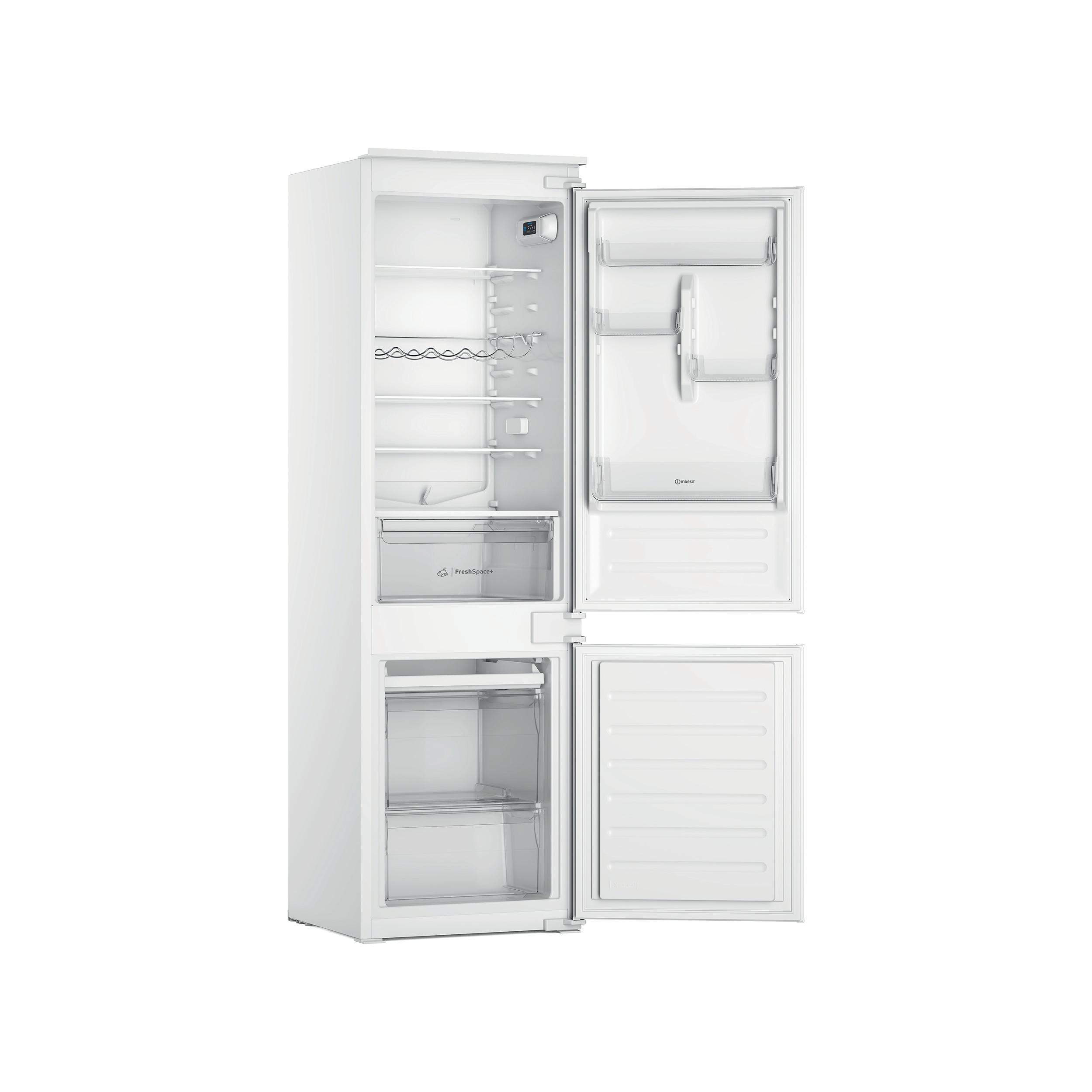 Indesit Fridge-Freezer Combination Built-in INC18D011B1 White 2 doors Perspective open