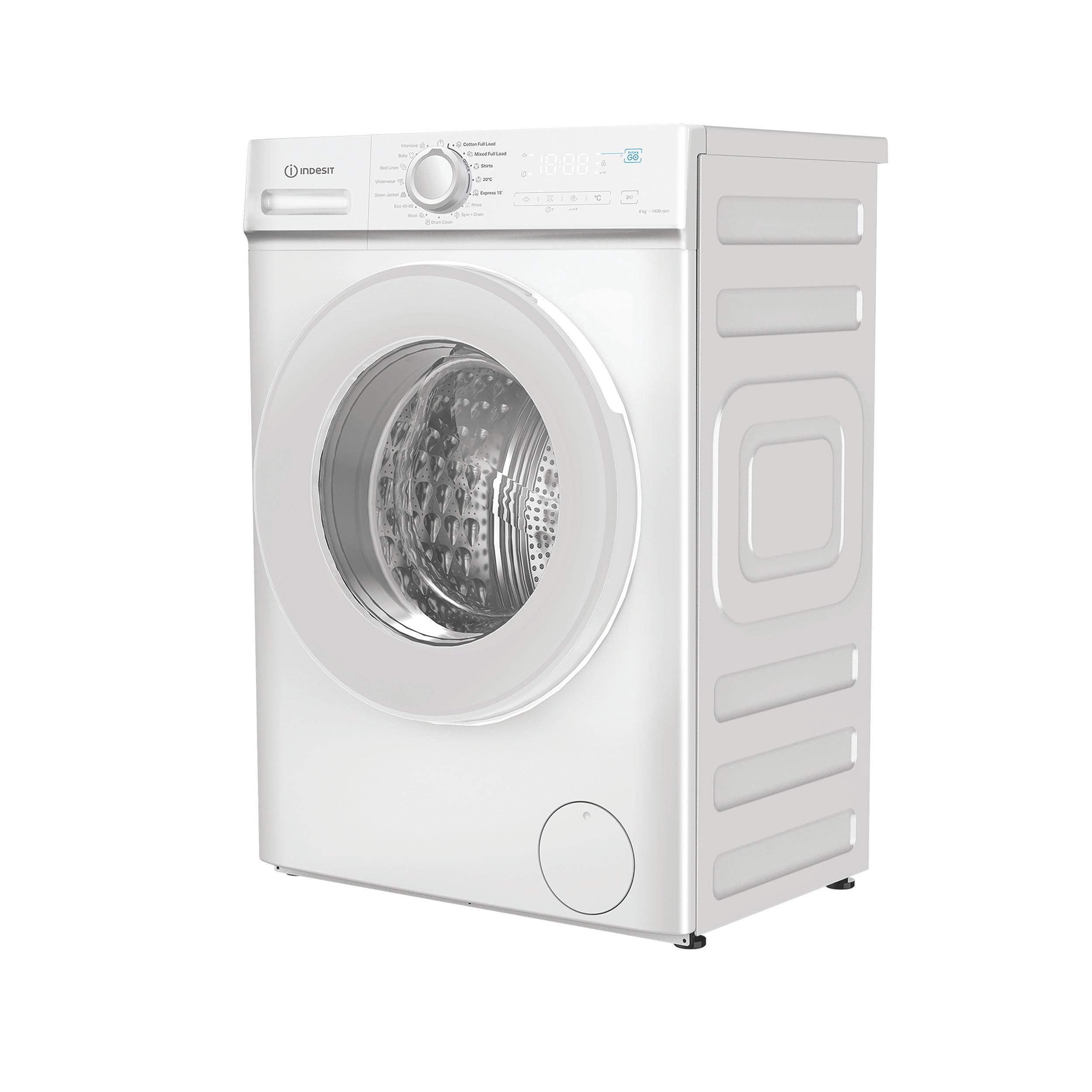 Indesit Πλυντήριο ρούχων Ελεύθερο IMA 864 MY TIME EE Λευκό Front loader A Perspective