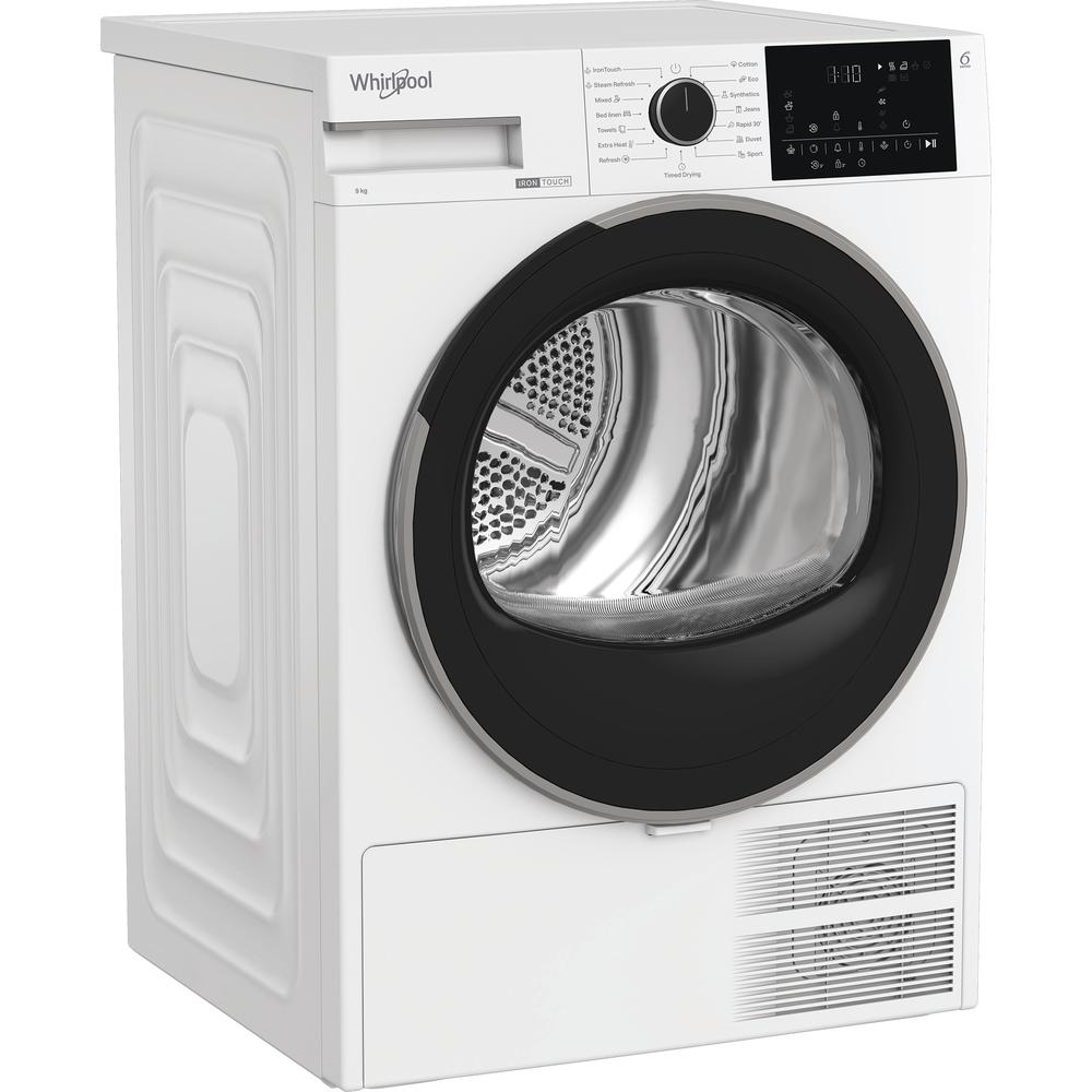 Whirlpool Tørretumbler WSD 96M WB EE Hvid Perspective