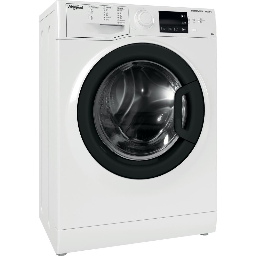 Whirlpool Washing machine Samostojeći WRSB 7259 WB EU Bela Prednje punjenje B Perspective