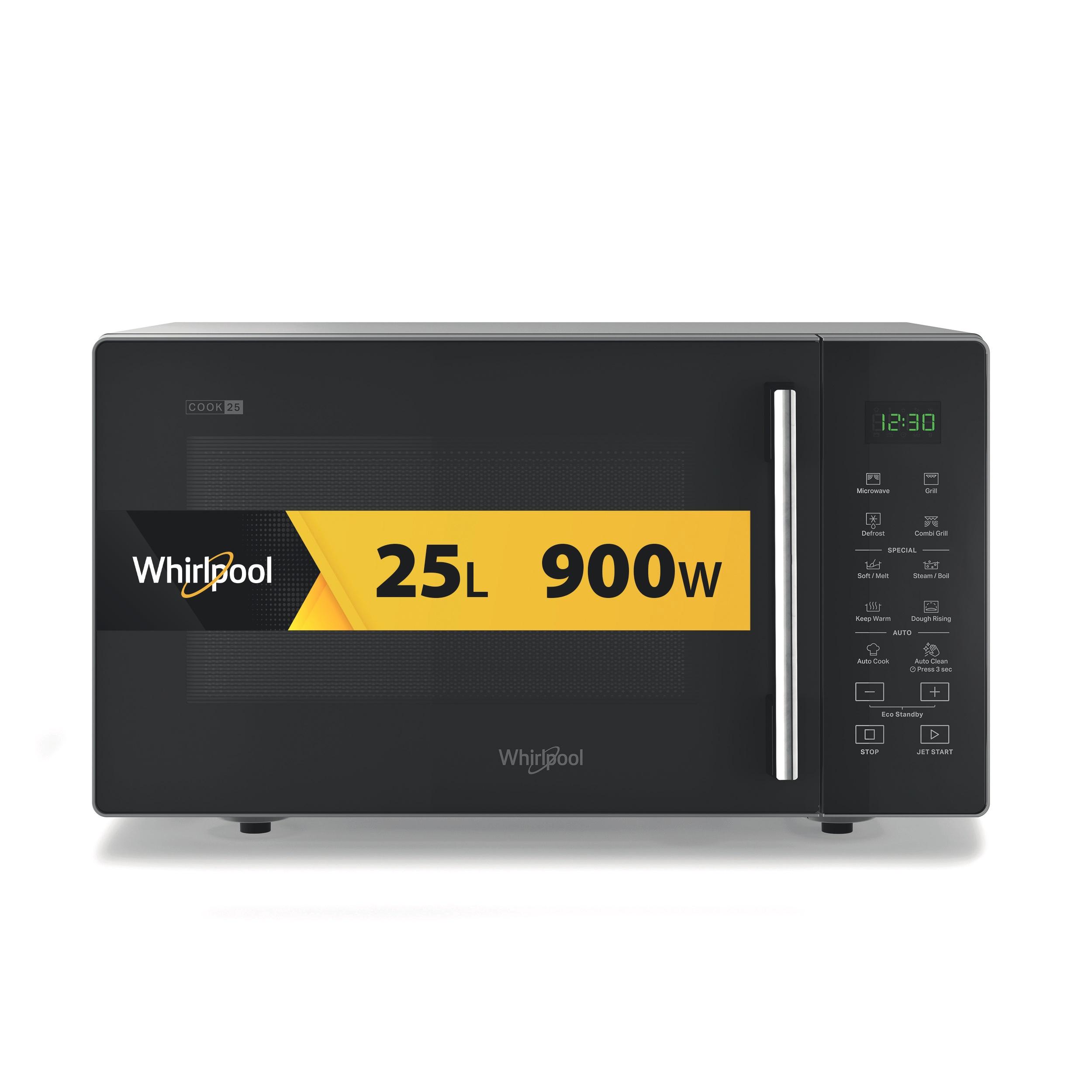 Whirlpool Micro-ondas Livre Instalação MWP 254 SB Preto Eletrónico 25 MO + Função Grill 900 Hero image