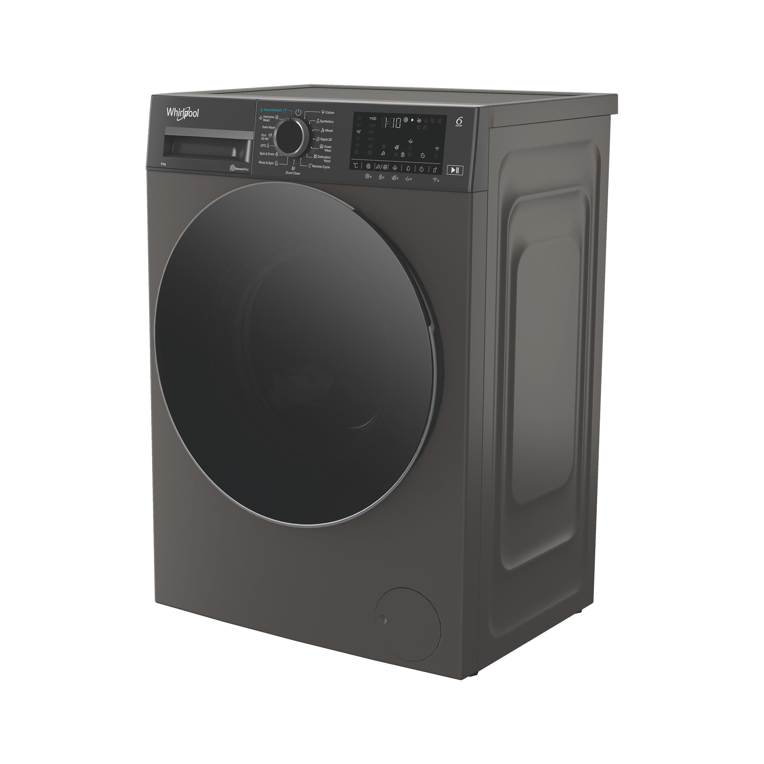 Whirlpool Maşină de spălat rufe Independent WAM 86GBC EE Manhattan Grey Încărcare frontală A Perspective