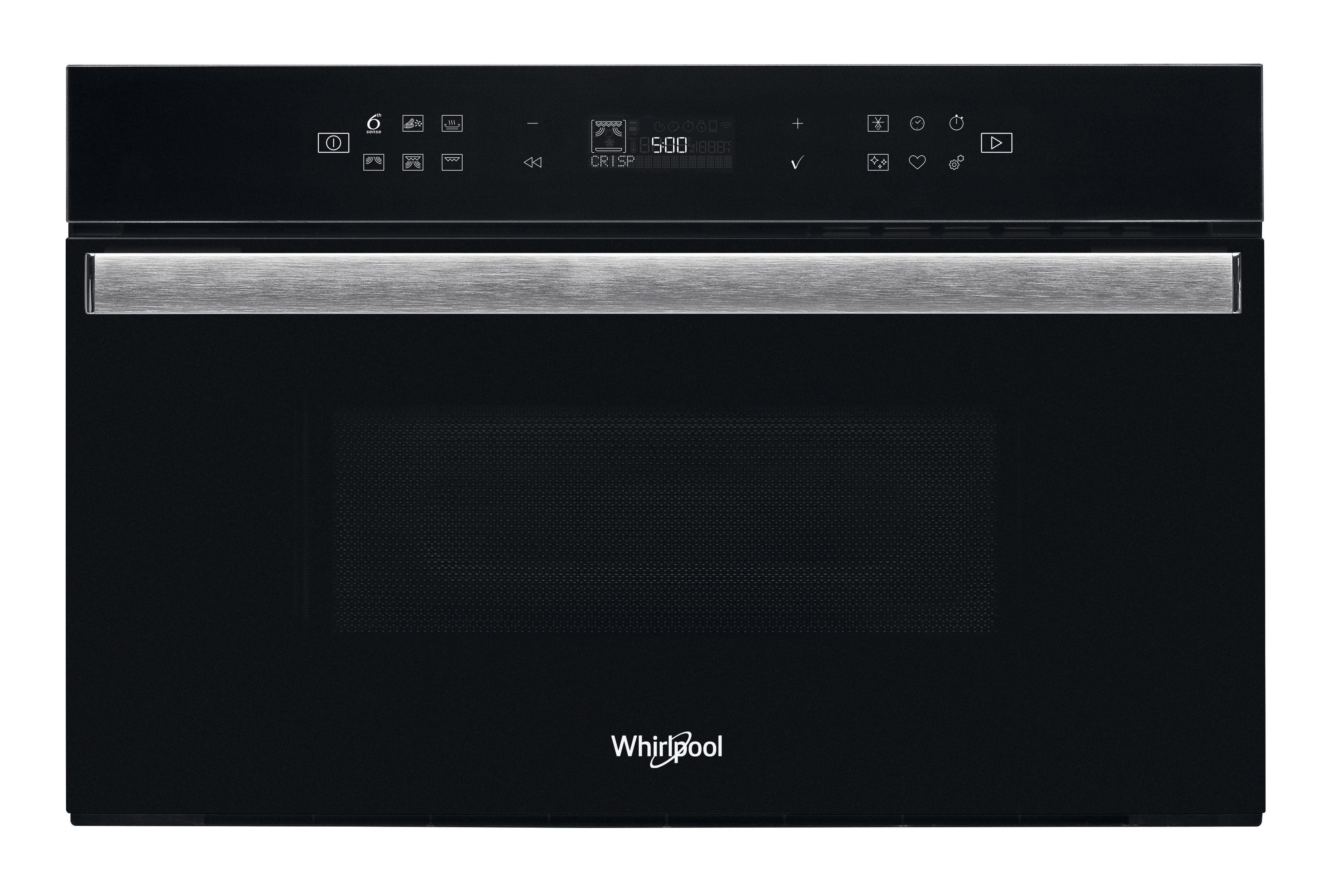 Whirlpool Mikrohullámú sütő Beépíthető W6 MD440 NB Fekete Elektromos 31 Mikrohullám+Grill funkció 1000 Frontal