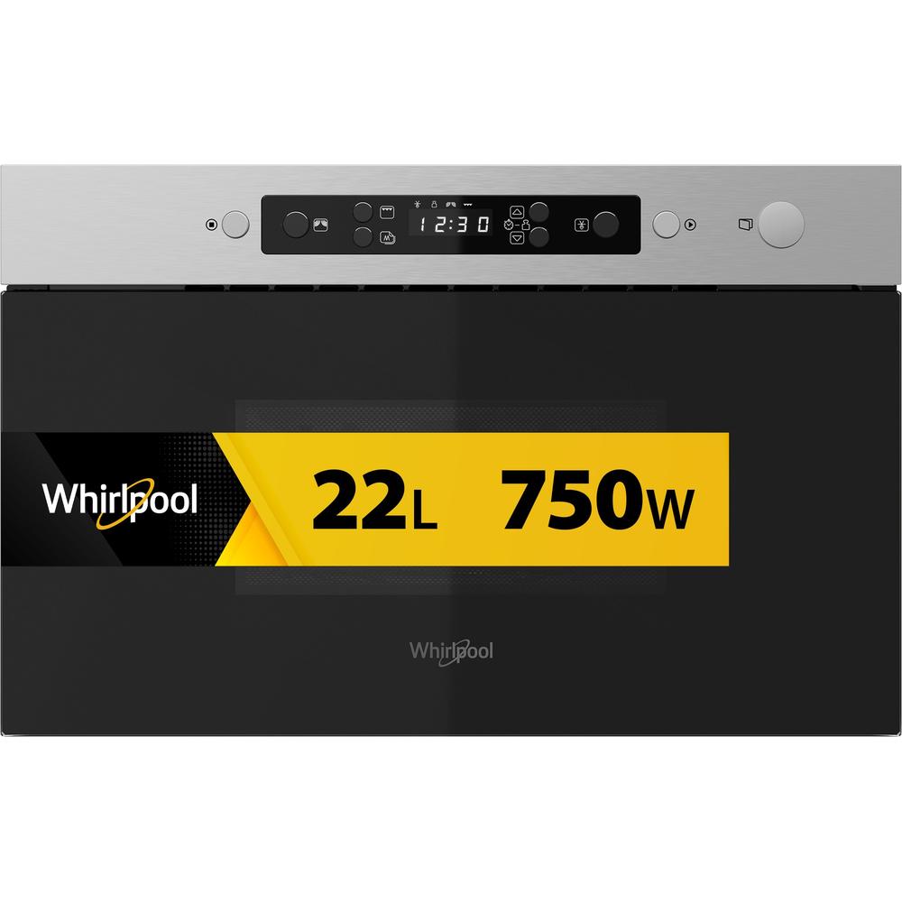 Whirlpool Микровълнова Вграден MBNA920X Неръждаема стомана Електронно 22 МВ+функция за грил 750 Frontal