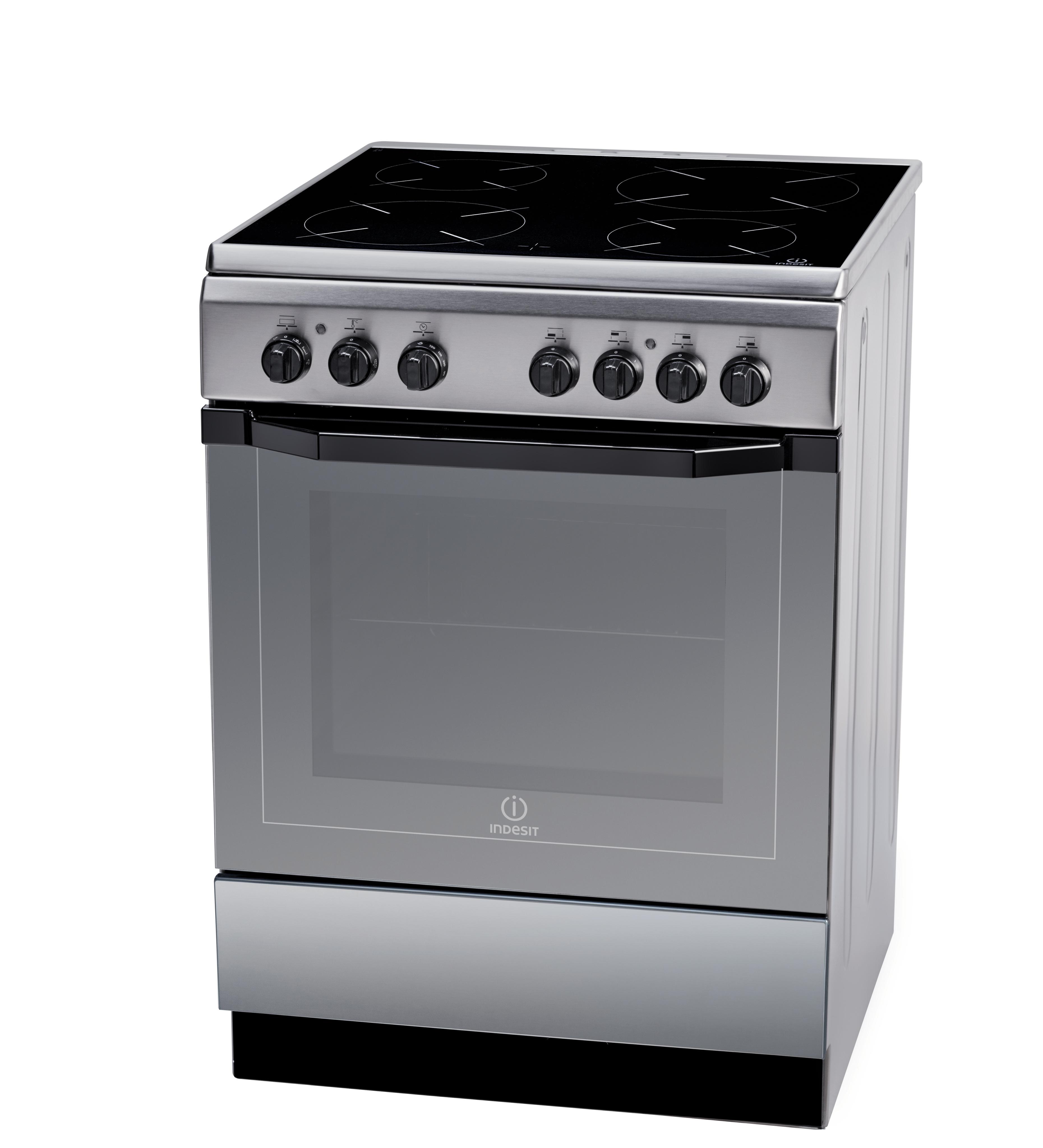 Ελεύθερη ηλεκτρική κουζίνα Indesit: 60 εκ. - I6VMH2A(X)/GR