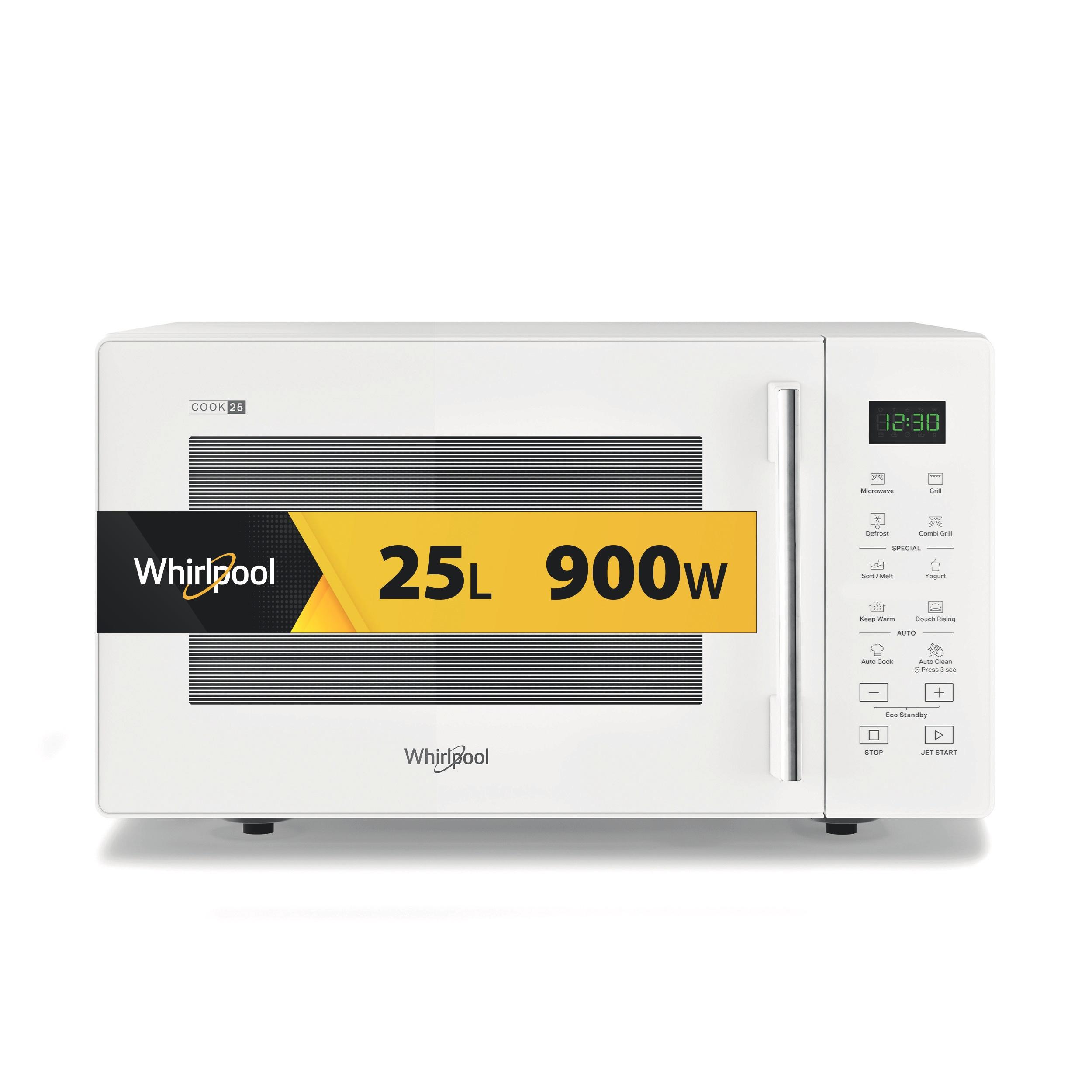 Whirlpool Mikrovlnná rúra Voľne stojace MWP 253 W Biela Elektronické 25 Mikrovlny + Gril 900 Hero image