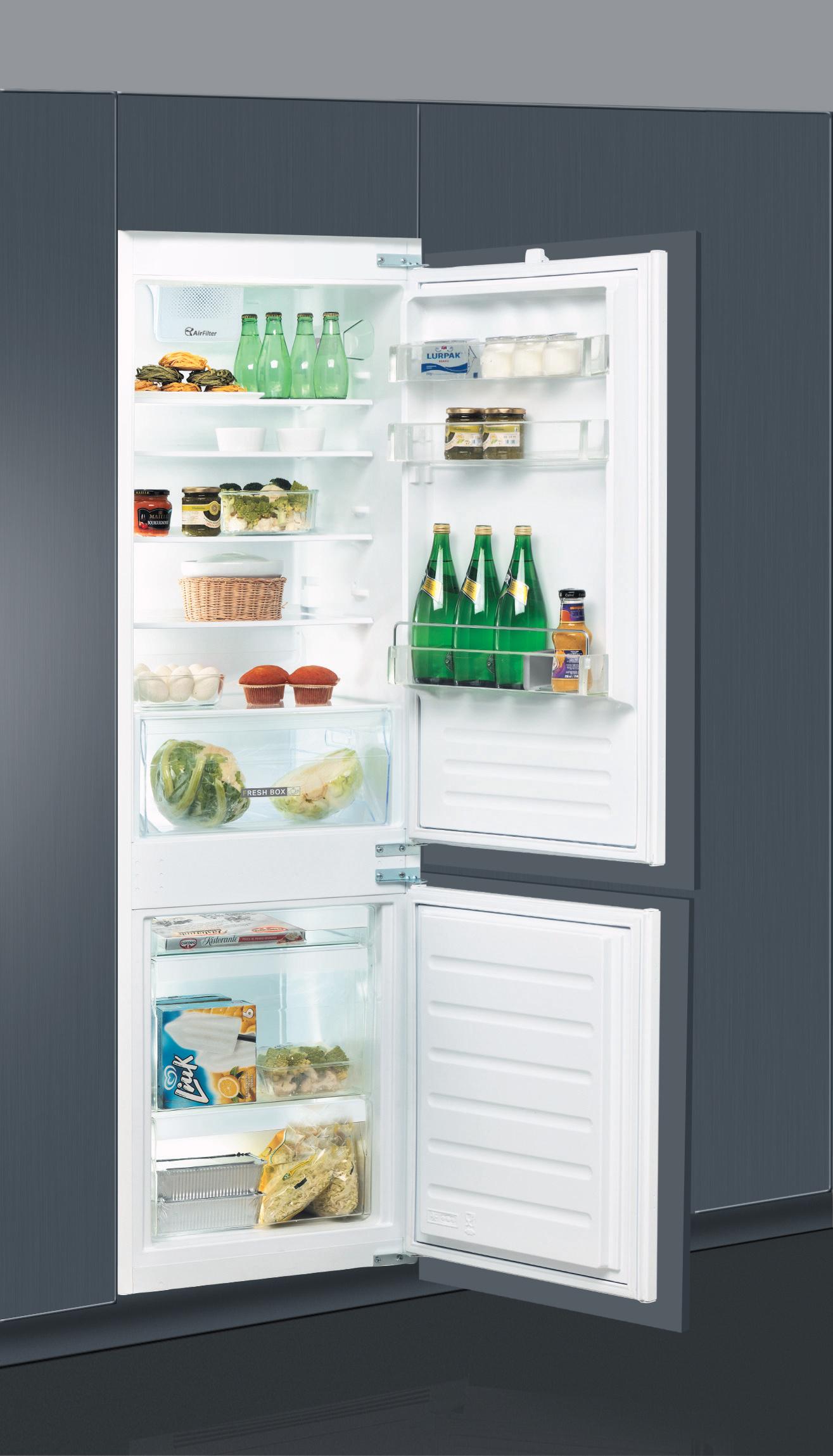 Whirlpool Réfrigérateur combiné Encastrable ART 66102 Blanc 2 portes Perspective open