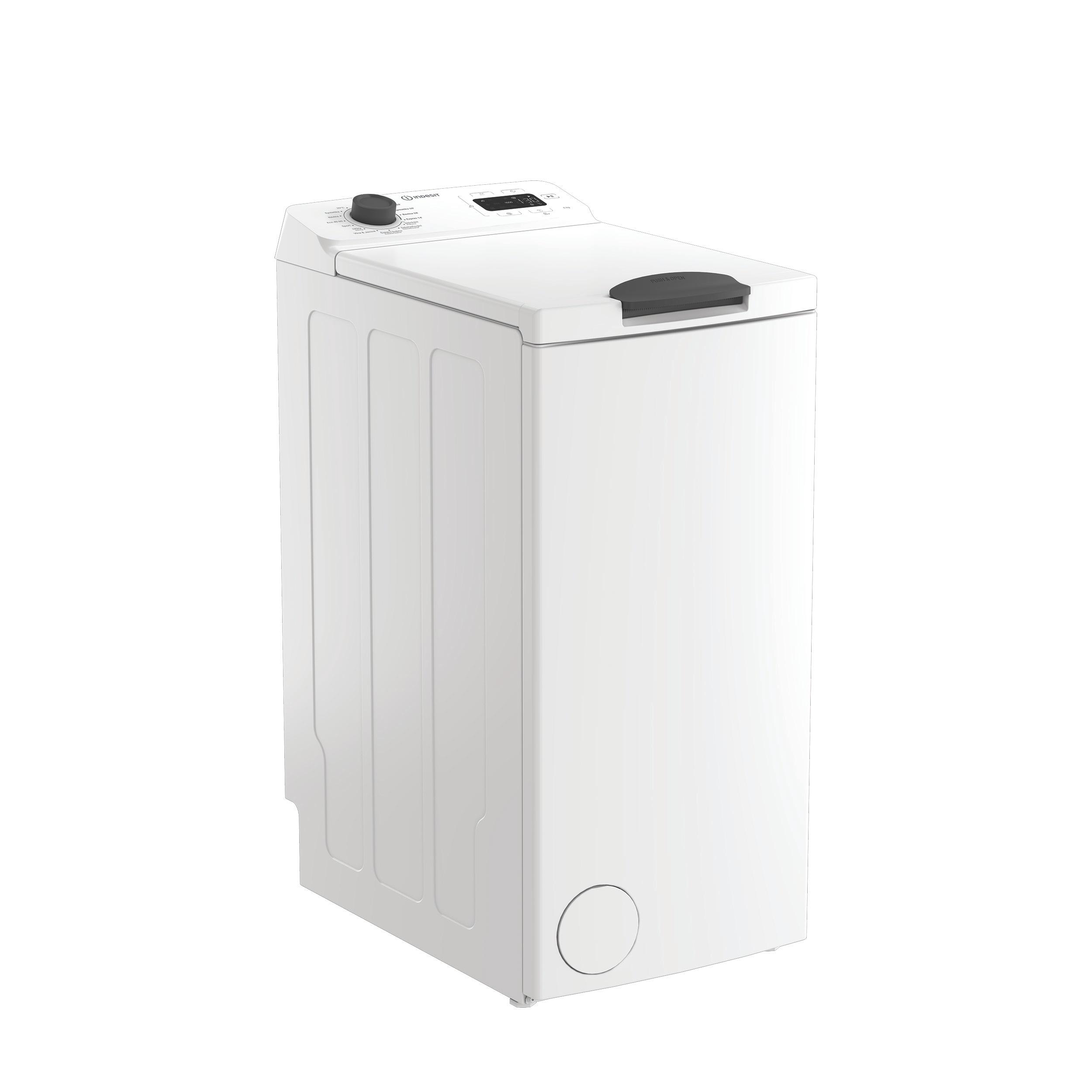 Indesit Práčka Voľne stojace TI512EGMTCS Biela Zhora plnená B Perspective