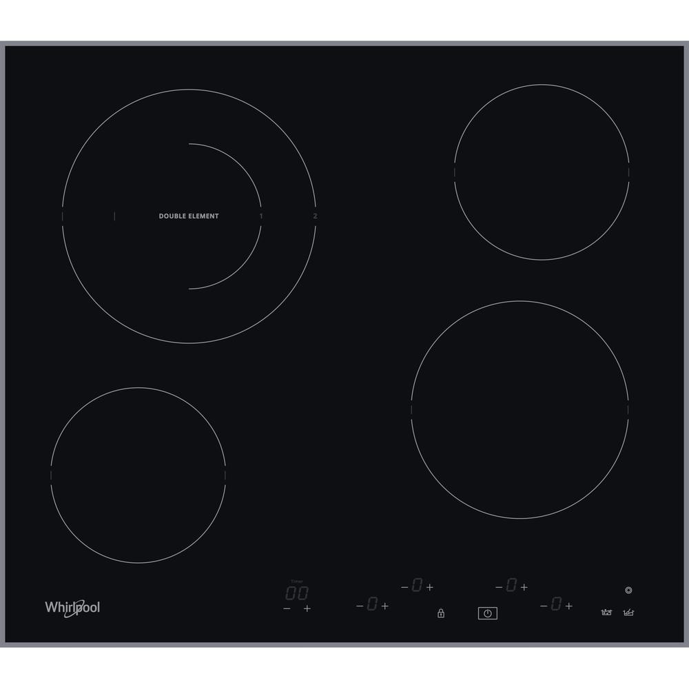 Whirlpool Ploča AKT 8601 IX Crna Radiant vitroceramic Frontal