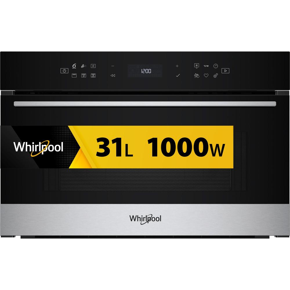 Whirlpool Mikroviļņu krāsns Iebūvējams WMD7O4TX Nerūsējošā tērauda Elektronisks 31 Mikroviļņi + Grila funkcija 1000 Frontal