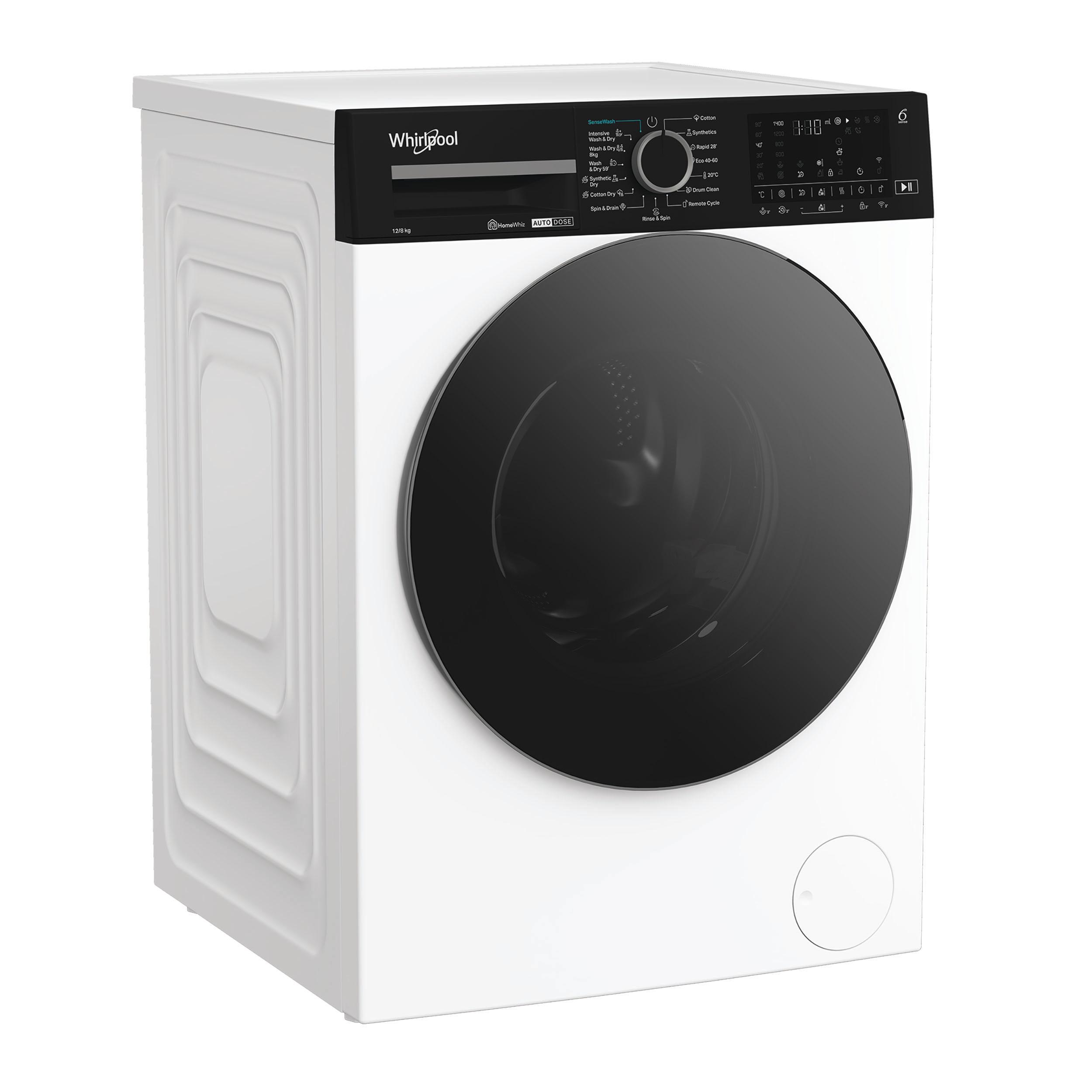 Whirlpool Mosó-szárító Szabadonálló WPD 2836W ADS EE Fehér Elöltöltős Perspective