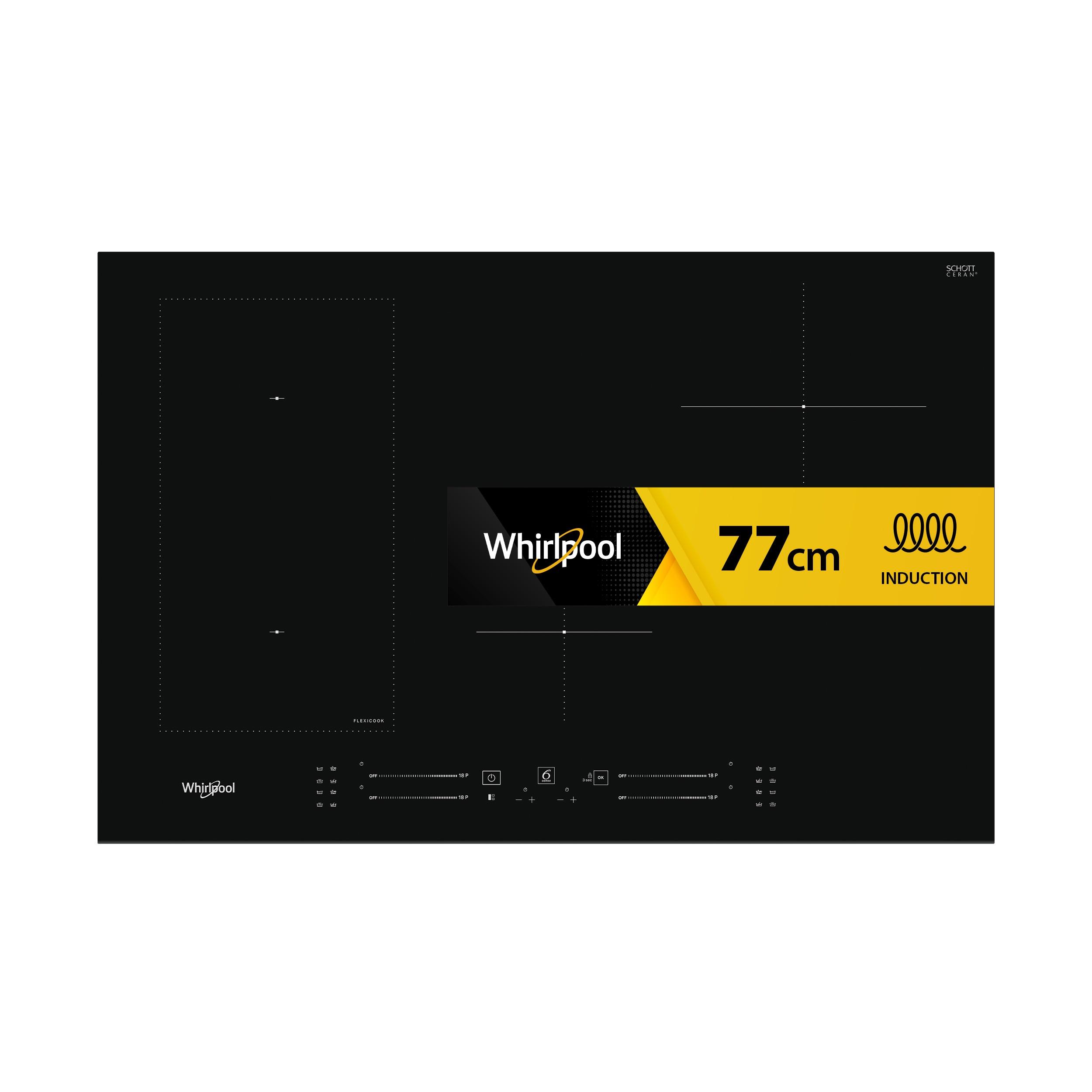 Whirlpool Table de cuisson WL S3377 BF Noir Induction vitroceramic Frontal