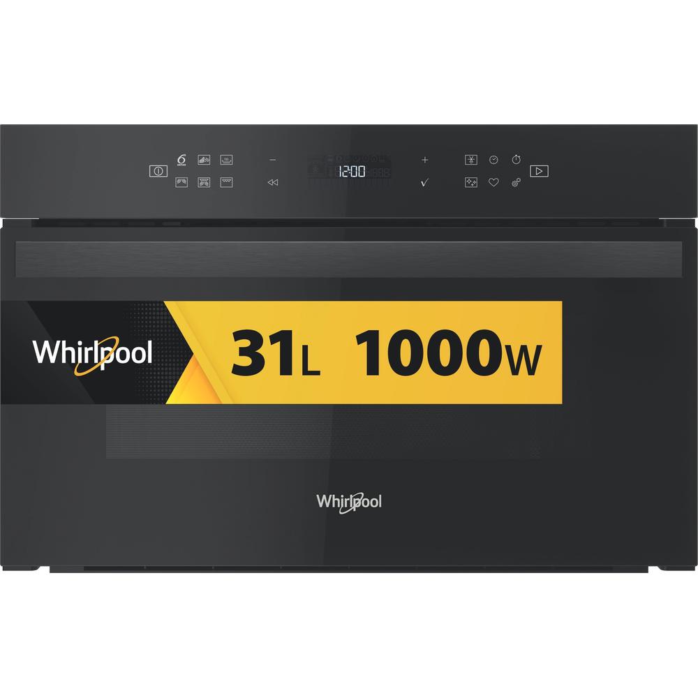 Whirlpool Mikrobangų krosnelė Įmontuojama AMW 6440 FB Juoda Elektroninis 31 Mikrobangos + Grilius 1000 Frontal