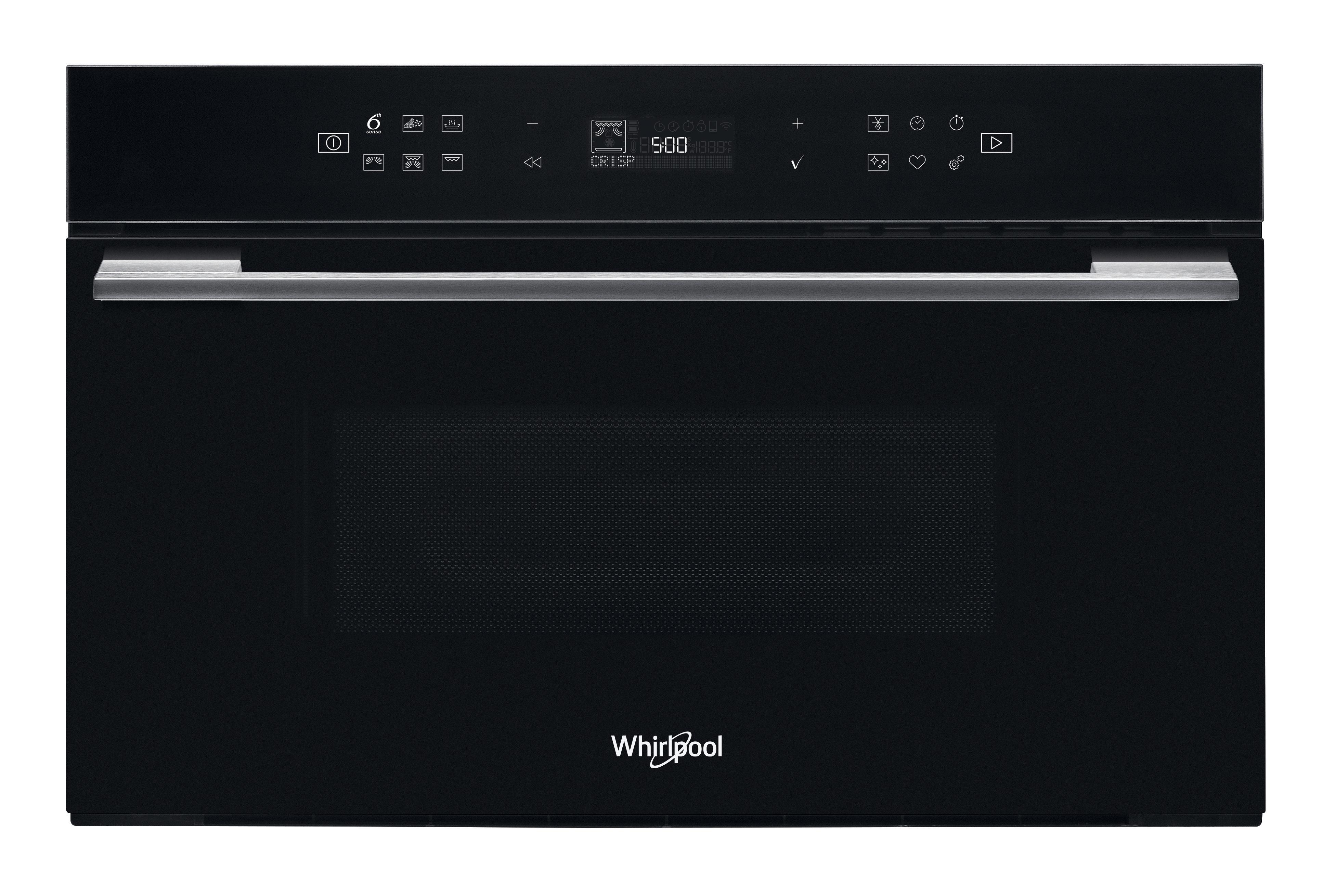 Whirlpool Microunde Încorporabil W7 MD440 NB Negru Electronic 31 Funcţie MW şi grill 1000 Frontal