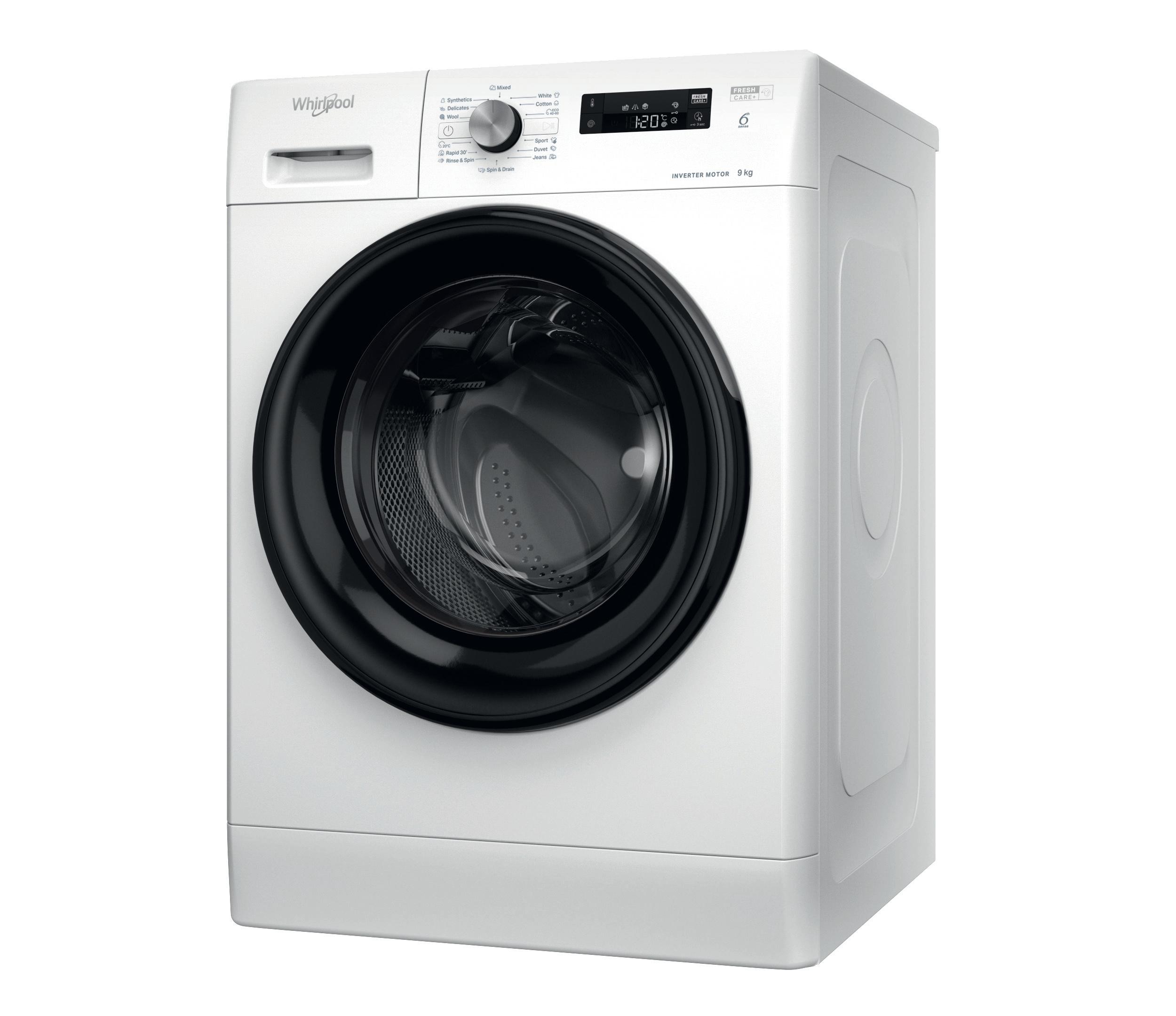 Whirlpool Tvättmaskin Fristående FFS 9458 B EE White Front loader B Perspective