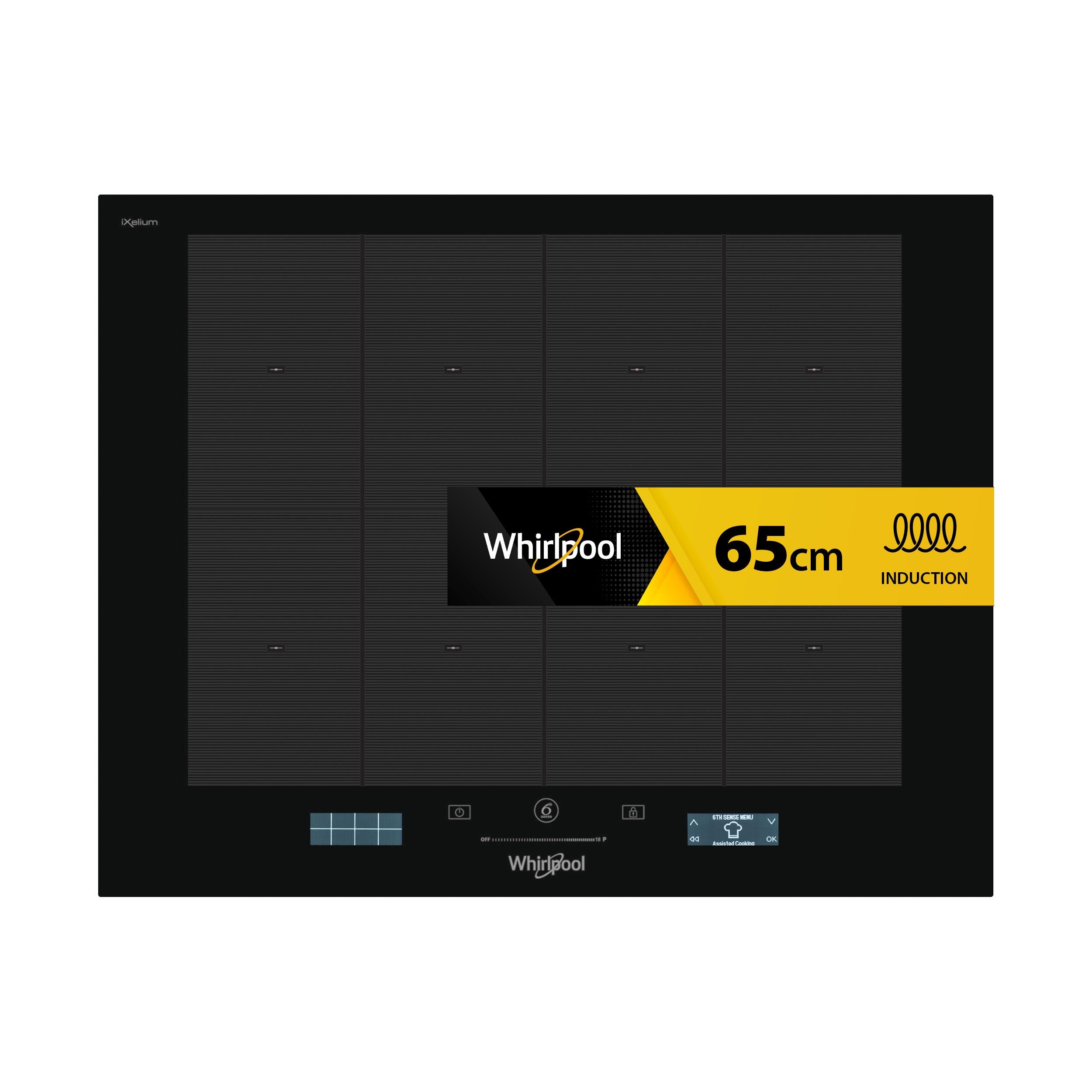 Whirlpool Table de cuisson SMP 658C/NE/IXL Noir Induction vitroceramic Frontal