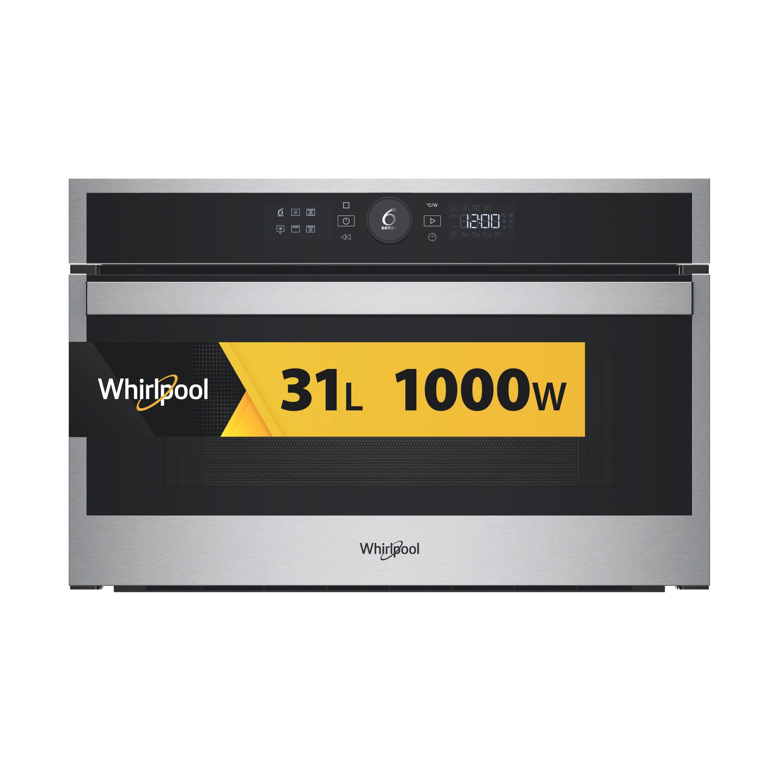 Whirlpool Mikrobangų krosnelė Įmontuojama WMD44MX Nerūdijančio plieno Elektroninis 31 Mikrobangos + Grilius 1000 Frontal