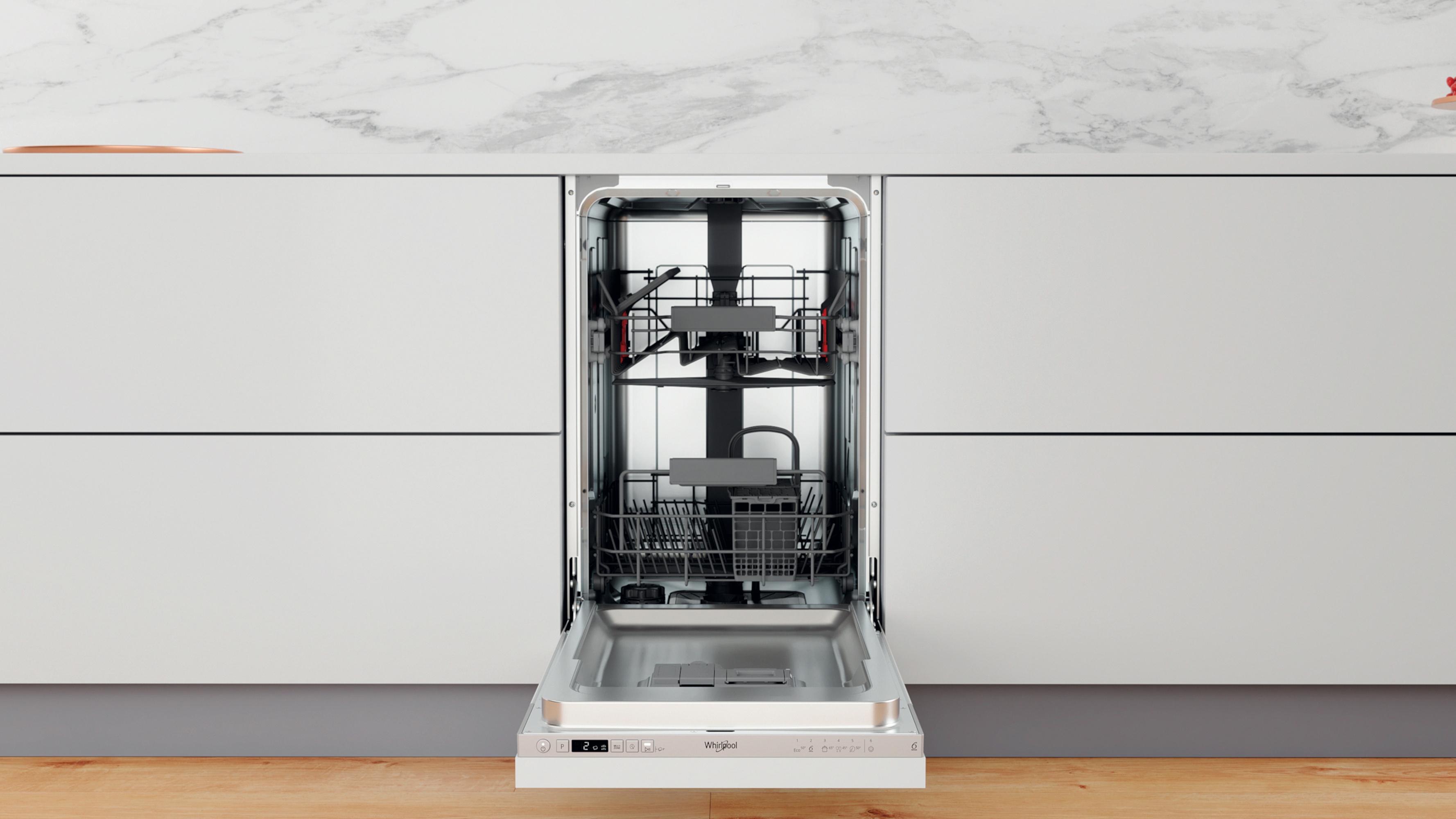 Whirlpool Geschirrspüler Einbaugerät WDI SCD34C AS Vollintegrierbar E Lifestyle frontal open