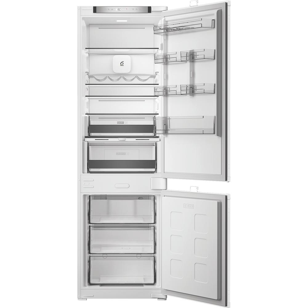 Whirlpool Комбиниран хладилник с камера Вграден WHK2 5292 B4E Zinc Metal 2 врати Frontal open