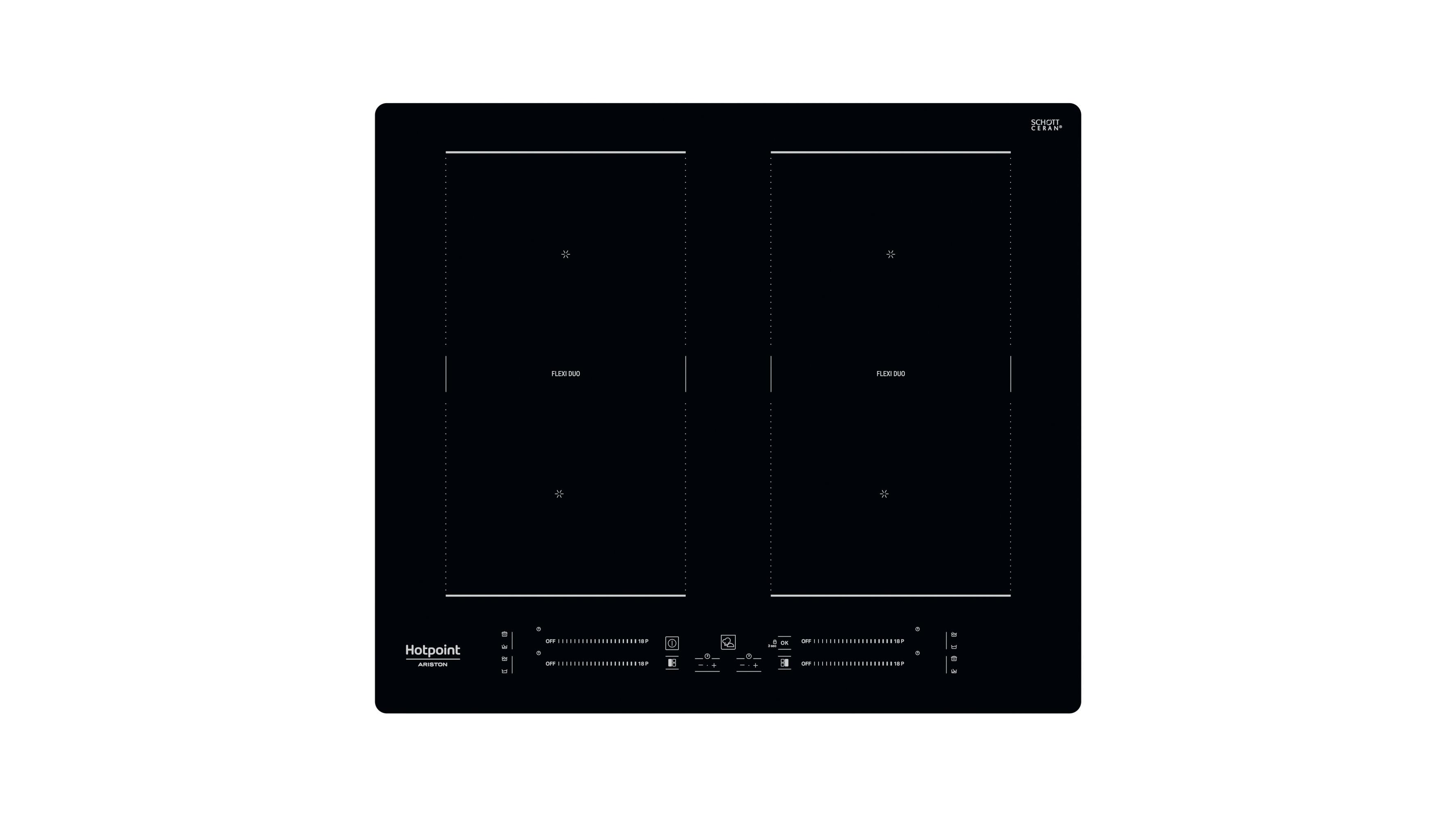 Hotpoint_Ariston Plită HS 5160C NE Negru Induction vitroceramic Frontal