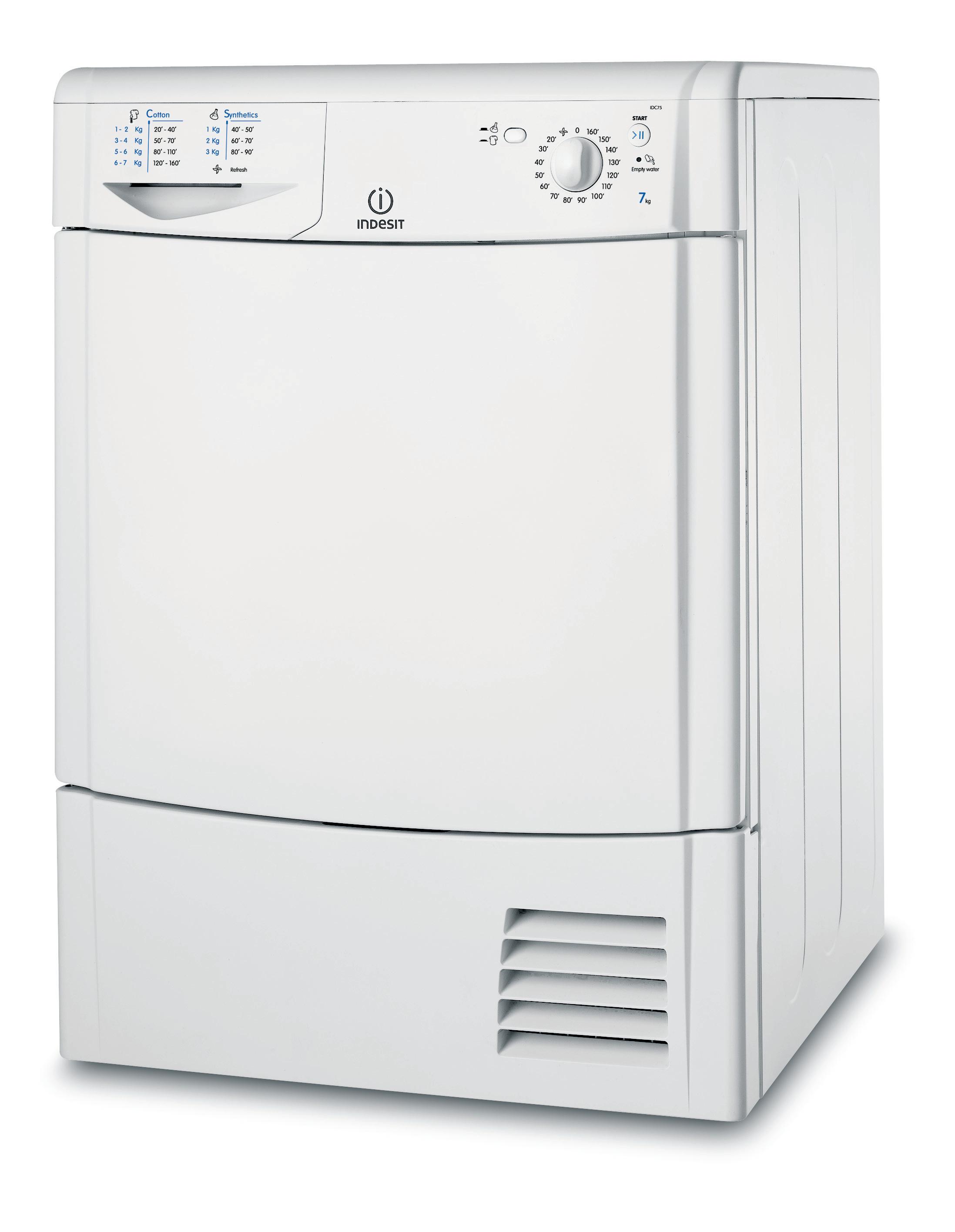 Sèche-linge à condensation Indesit : Posable, 7,0 kg - IDC 75 B (EU)