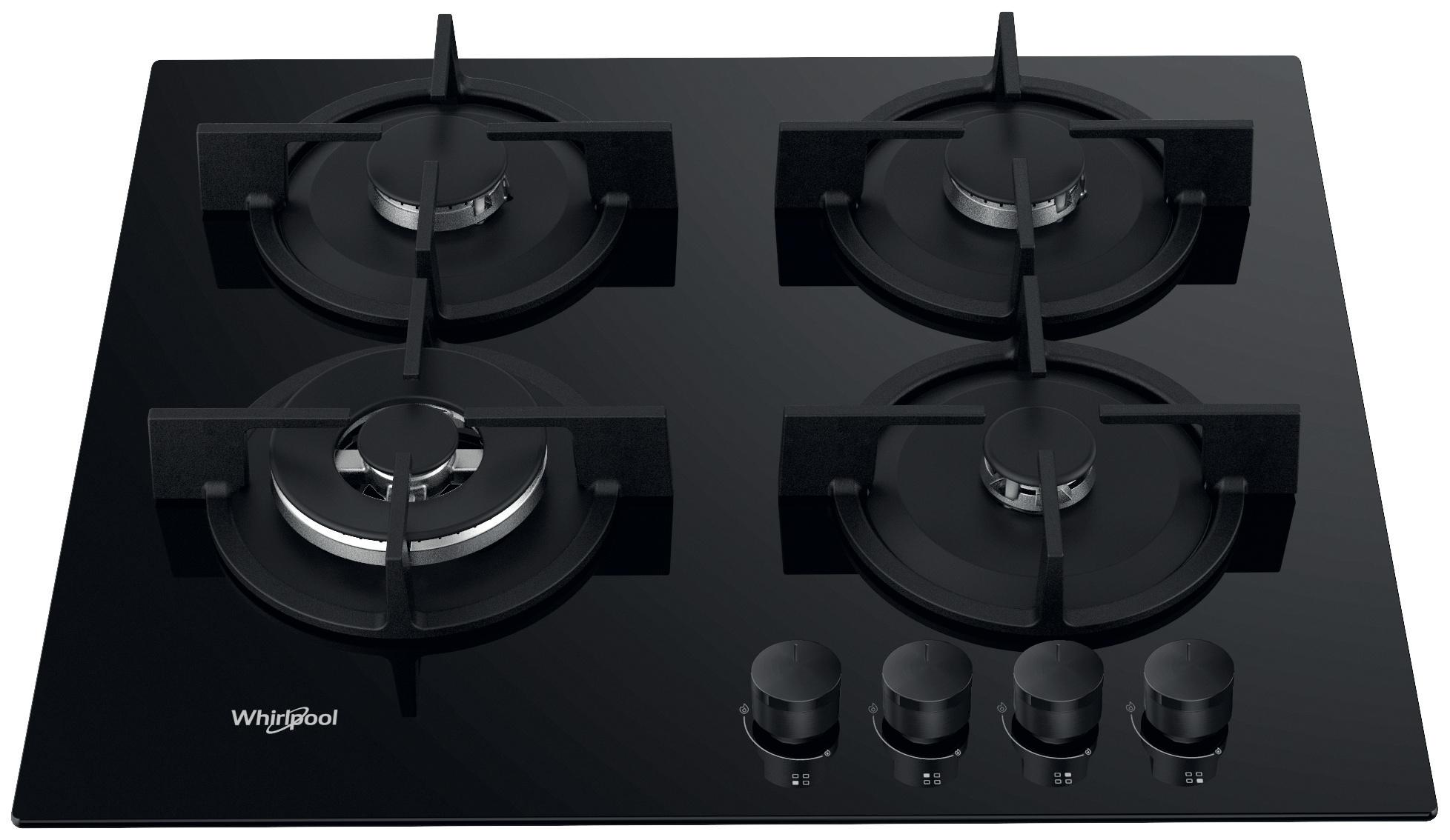 Whirlpool Varná deska GOR 625/NB1 Černá Plynová Frontal top down