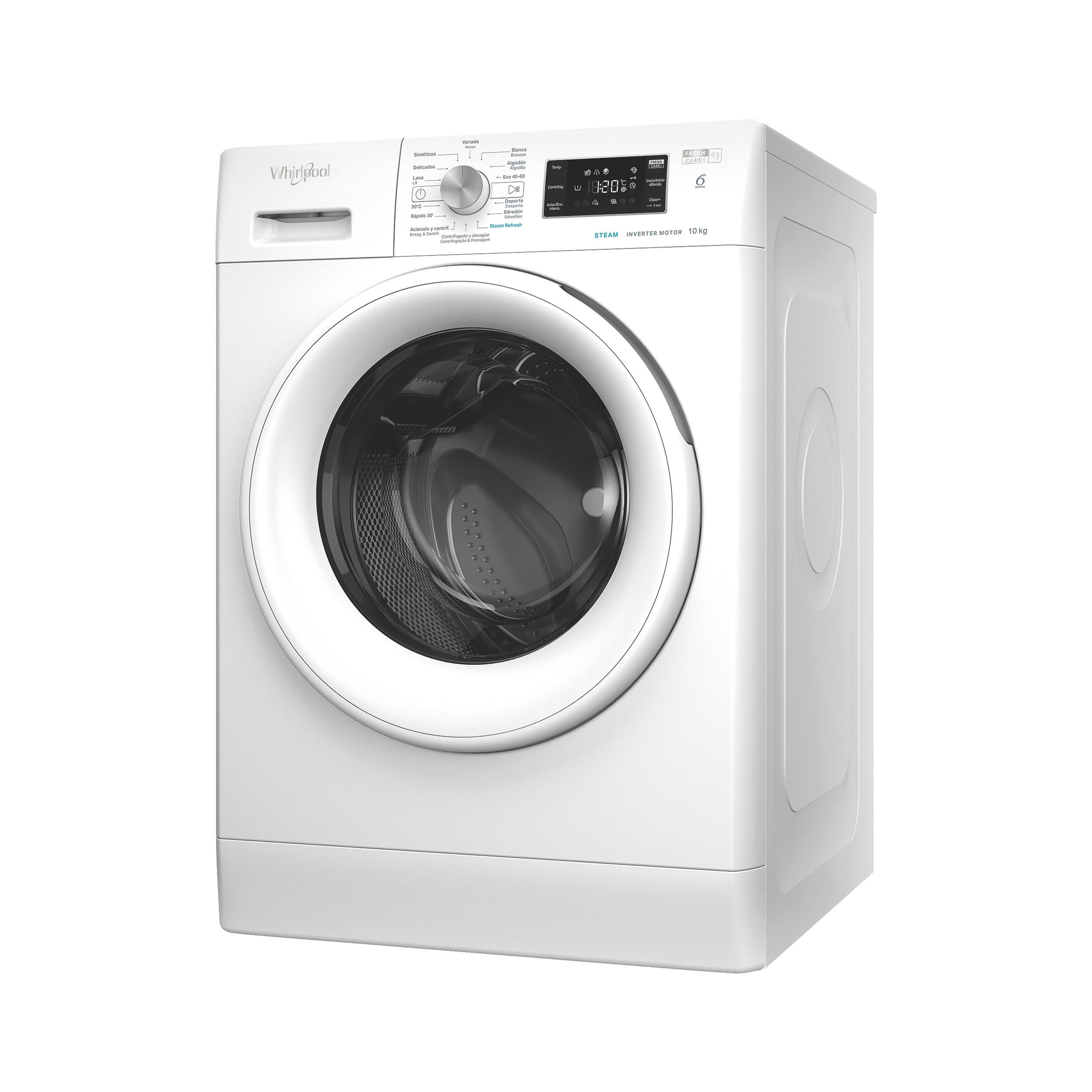 Whirlpool Lavadora Libre instalación FFB 10489 WV SPT Blanco Cargador frontal A Perspective