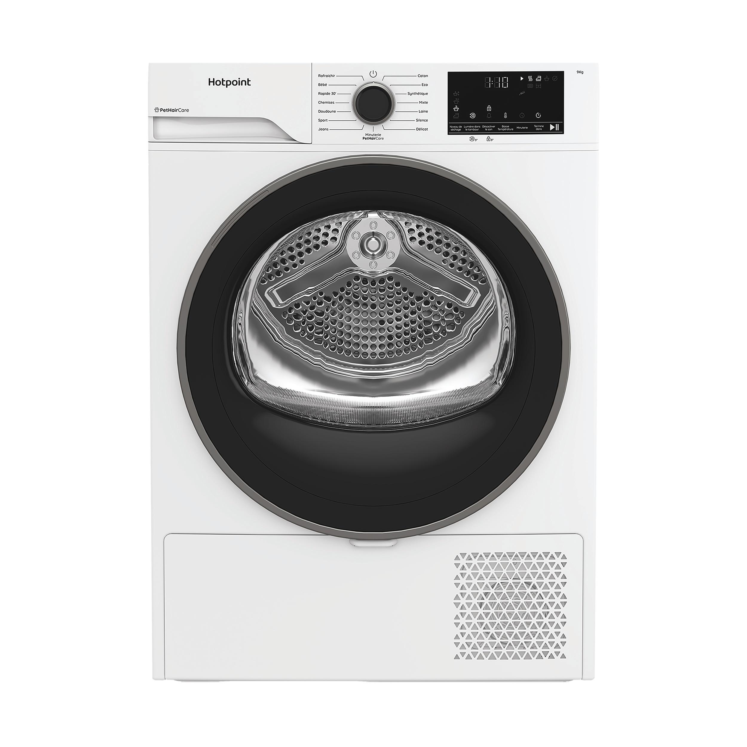 Sèche-linge pompe à chaleur Hotpoint : posable, 9,0 kg