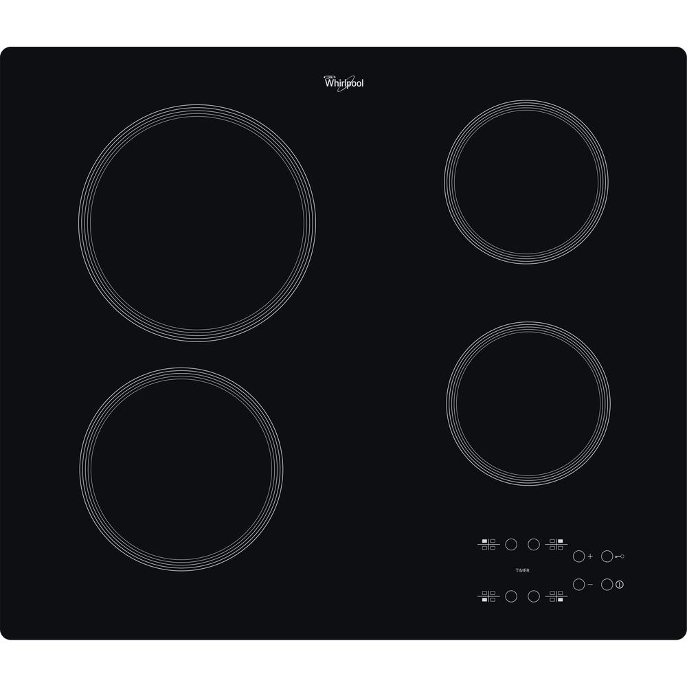 Whirlpool Paviršius AKT 801/NE Juoda Radiant vitroceramic Frontal