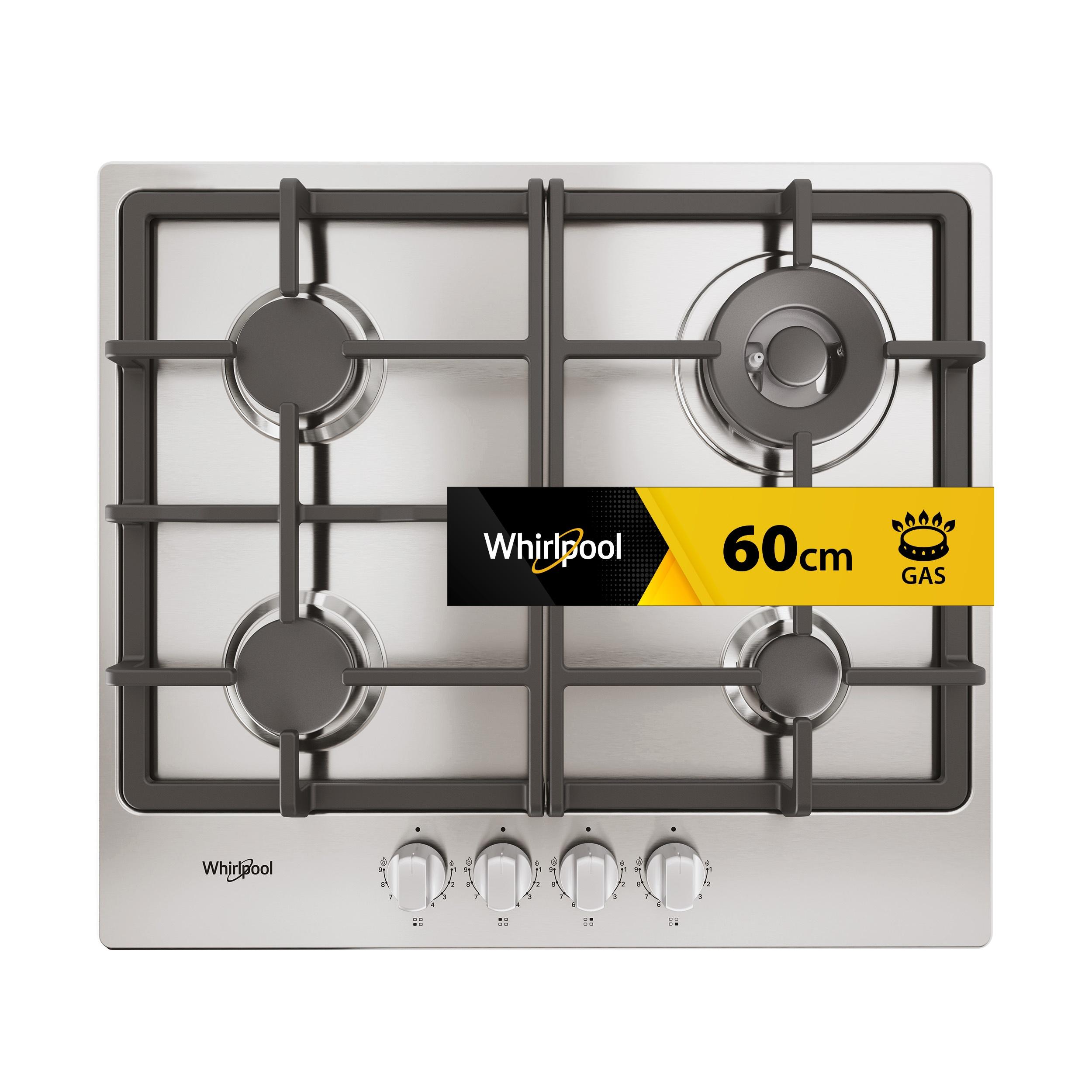 Whirlpool Varná doska TGML 661 IX R Nerezová Plynová Frontal