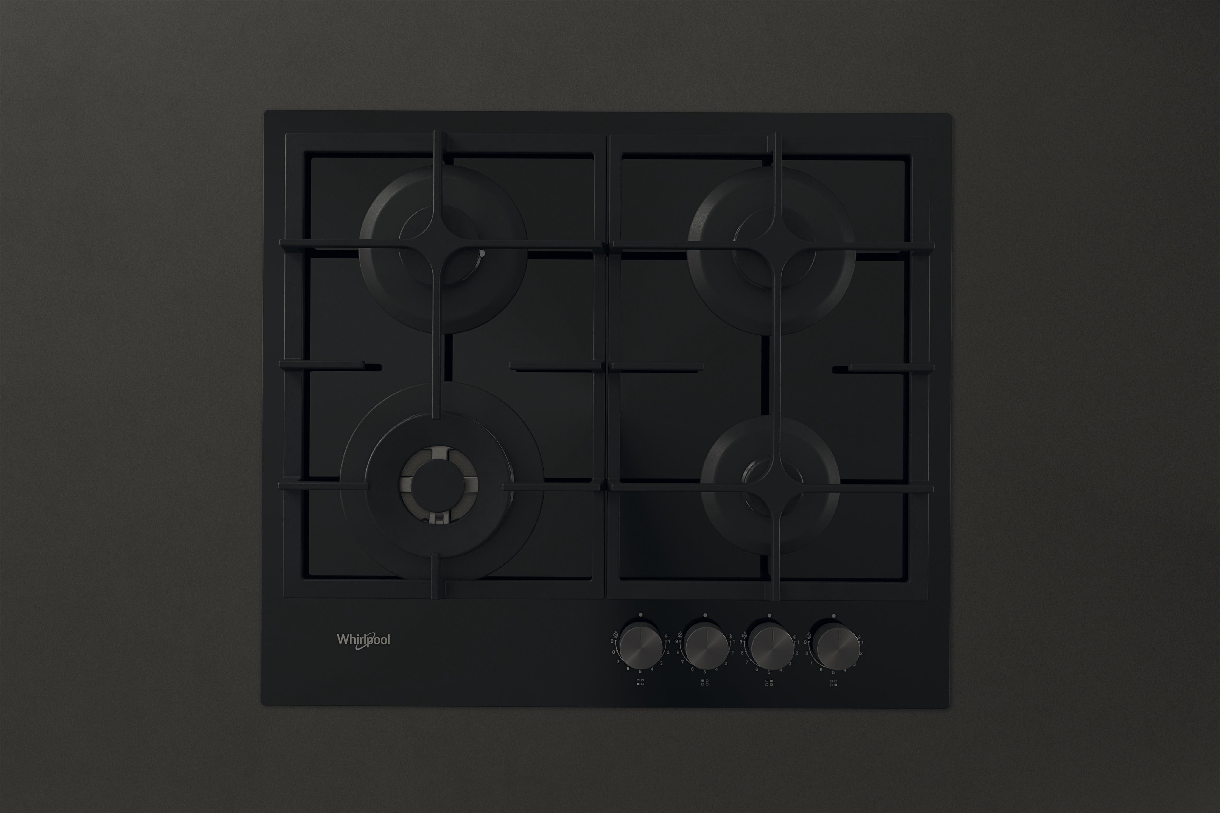 Whirlpool Plită GOFL 629/NB Negru Gaz Frontal