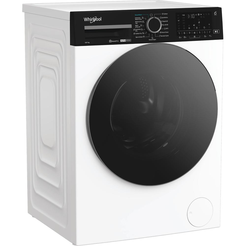 Whirlpool Πλυντήριο-στεγνωτήριο Ελεύθερο WPD 0736W ADS EE Λευκό Front loader Perspective
