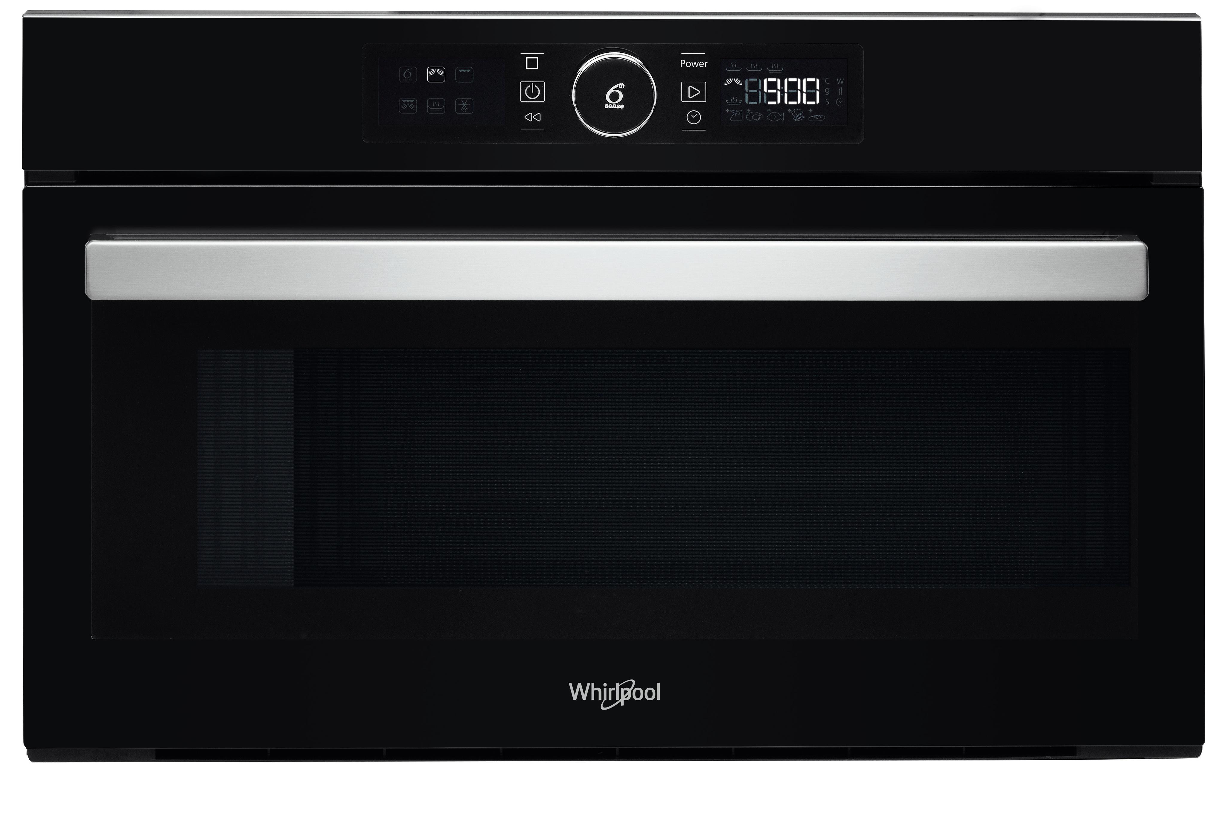 Whirlpool Microwave Built-in AMW 730/NB Black Electronic 31 MW+Grill function 1000 Frontal