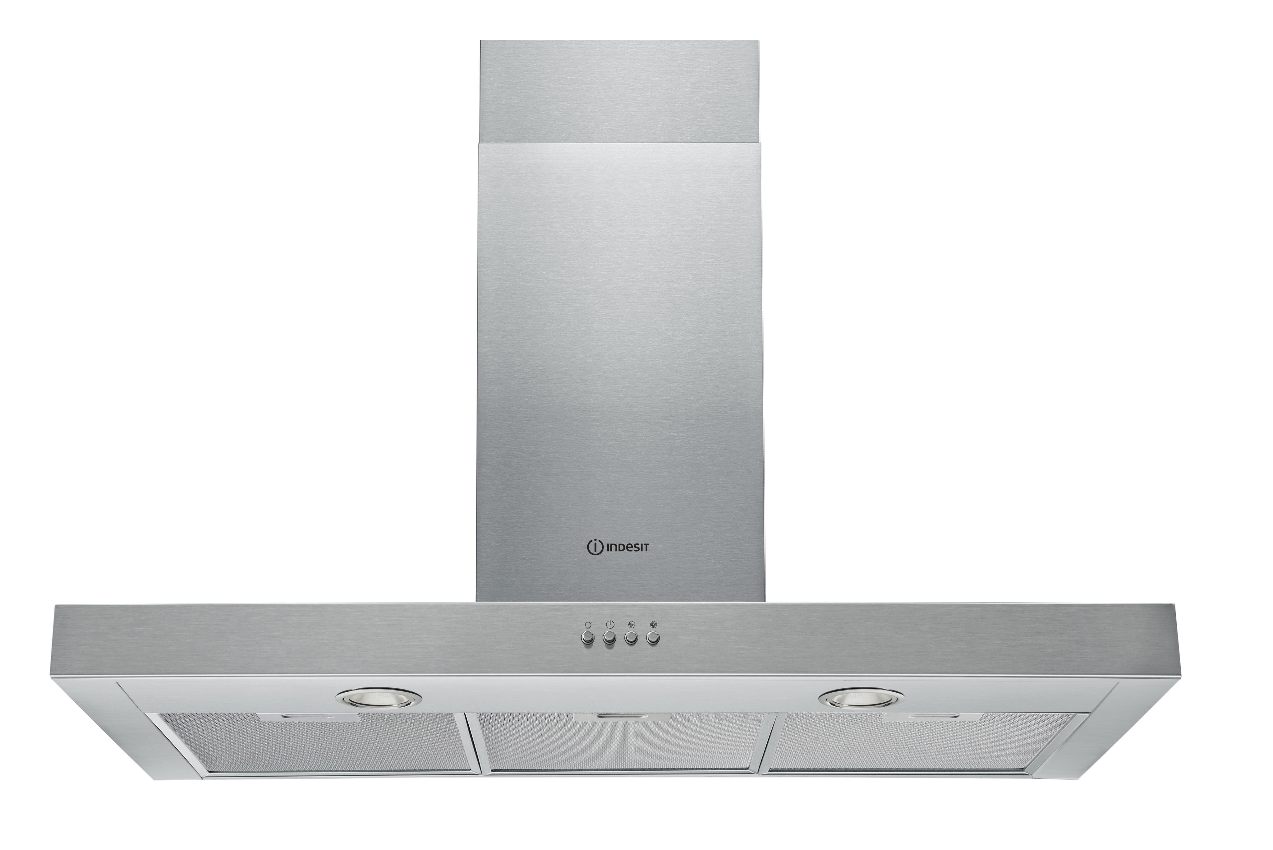 Indesit Dampkap Inbouw IHBS 9.4 LM X Inox Wandmodel Mechanisch Frontal