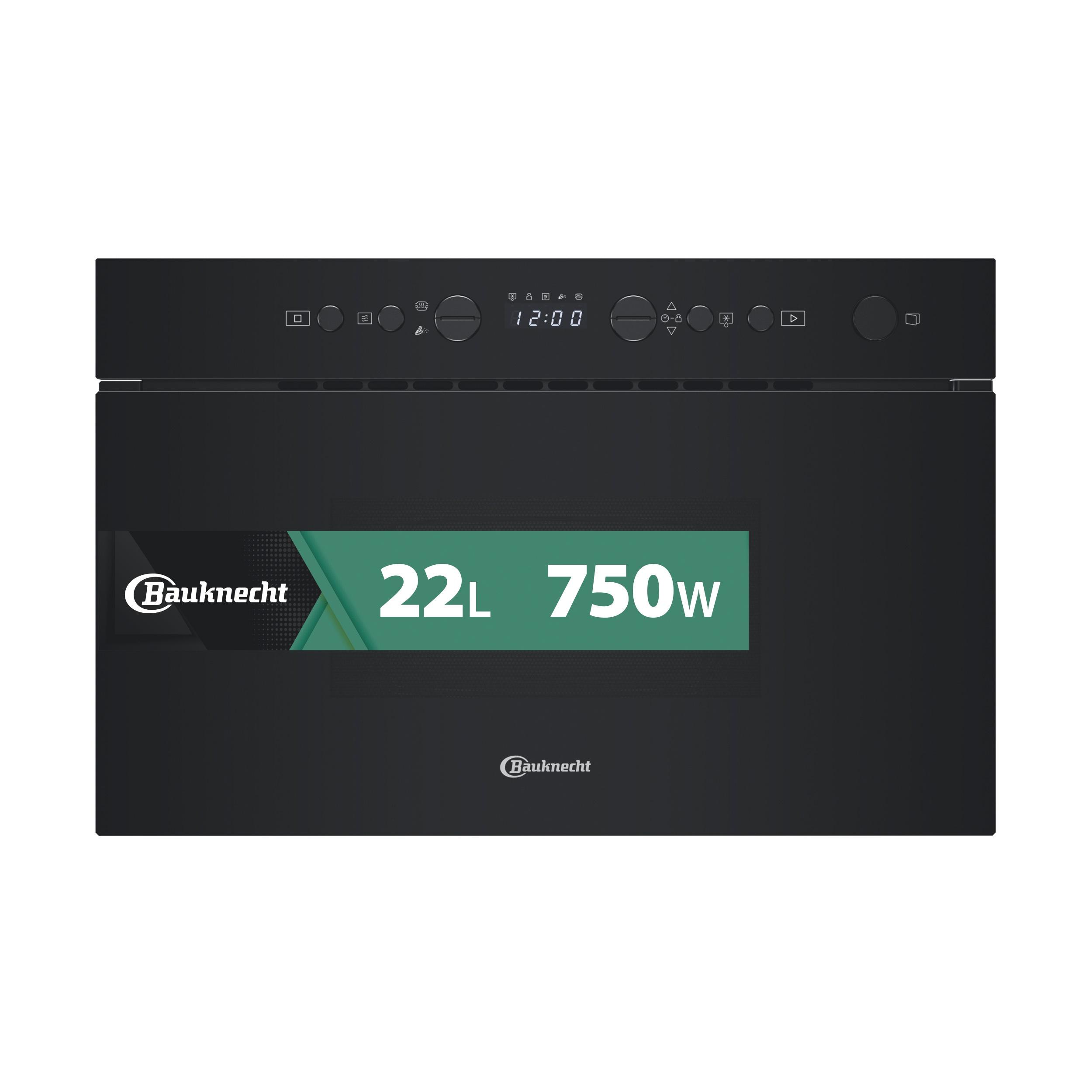 Bauknecht Four micro-ondes Encastrable BMN1O2BK Noir Electronique 22 MO uniquement 750 Hero image