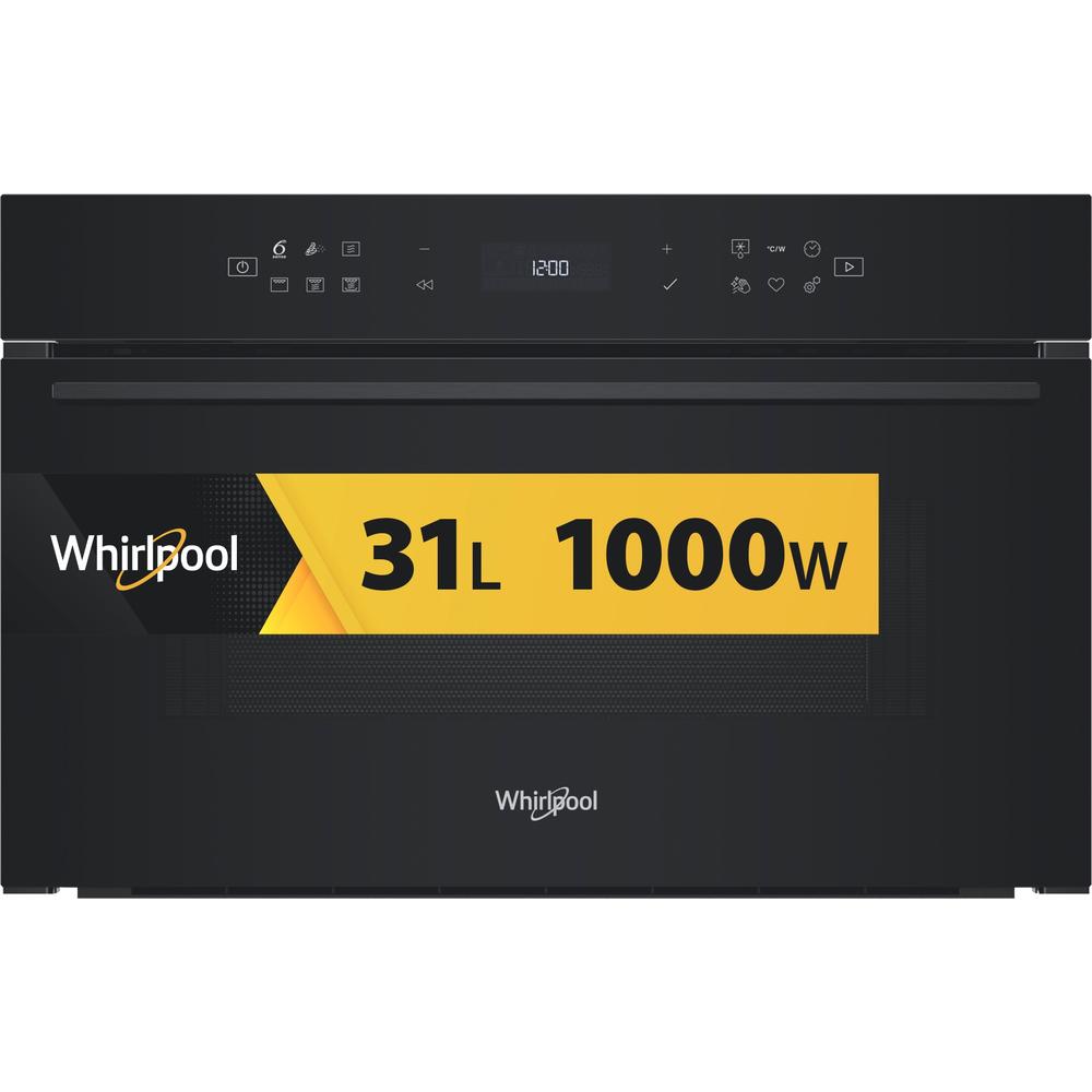 Whirlpool Микровълнова Вграден WMD7O4TB Черен Електронно 31 МВ+функция за грил 1000 Frontal