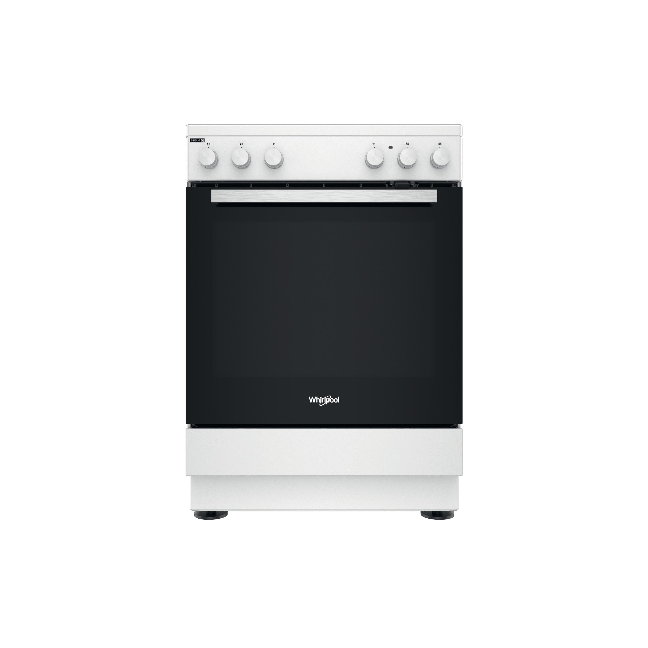 Whirlpool Komfyr WS67V5KHW/NO Hvit Elektrisk Frontal