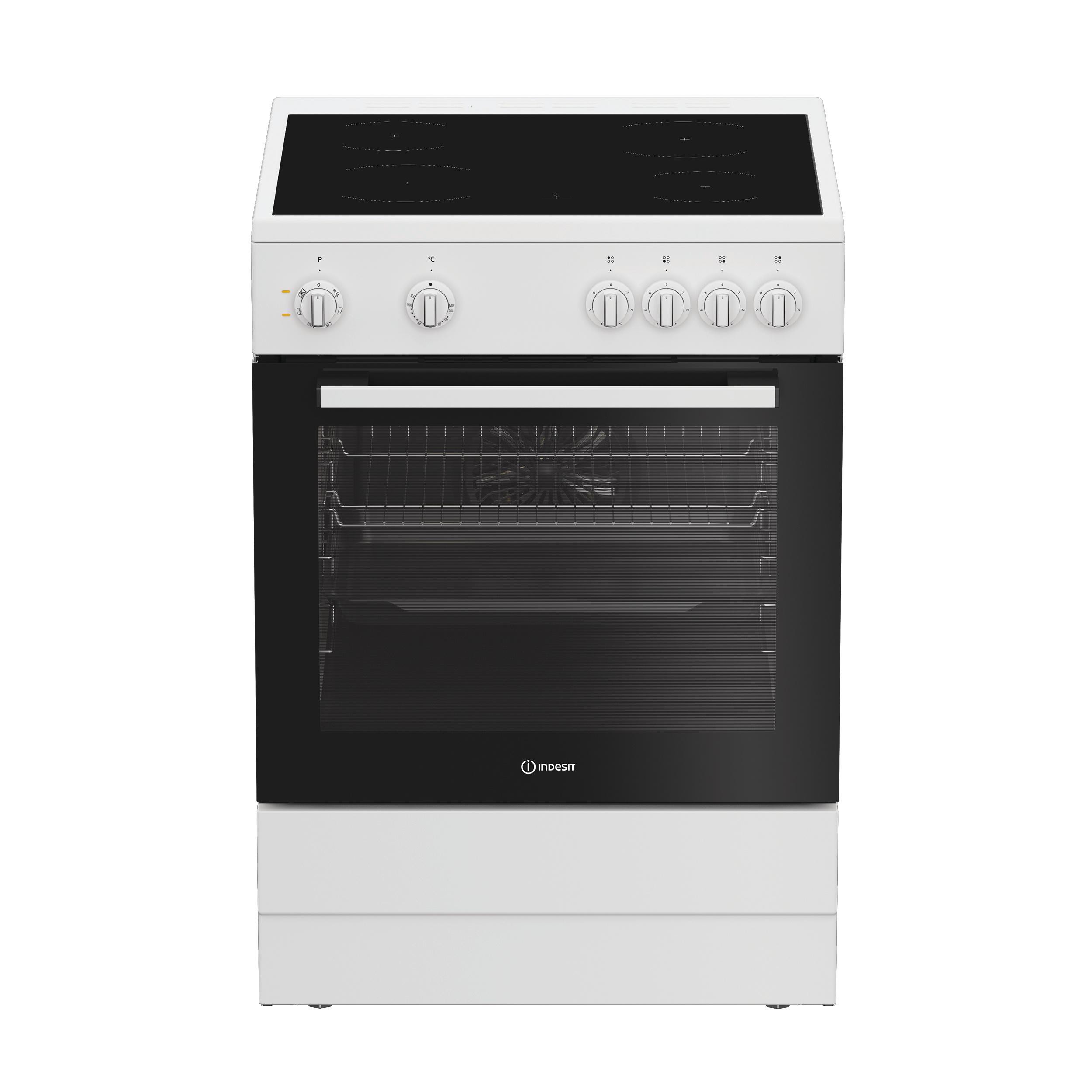 Indesit Cuisinière I6V5KCW Blanc Electrique Frontal