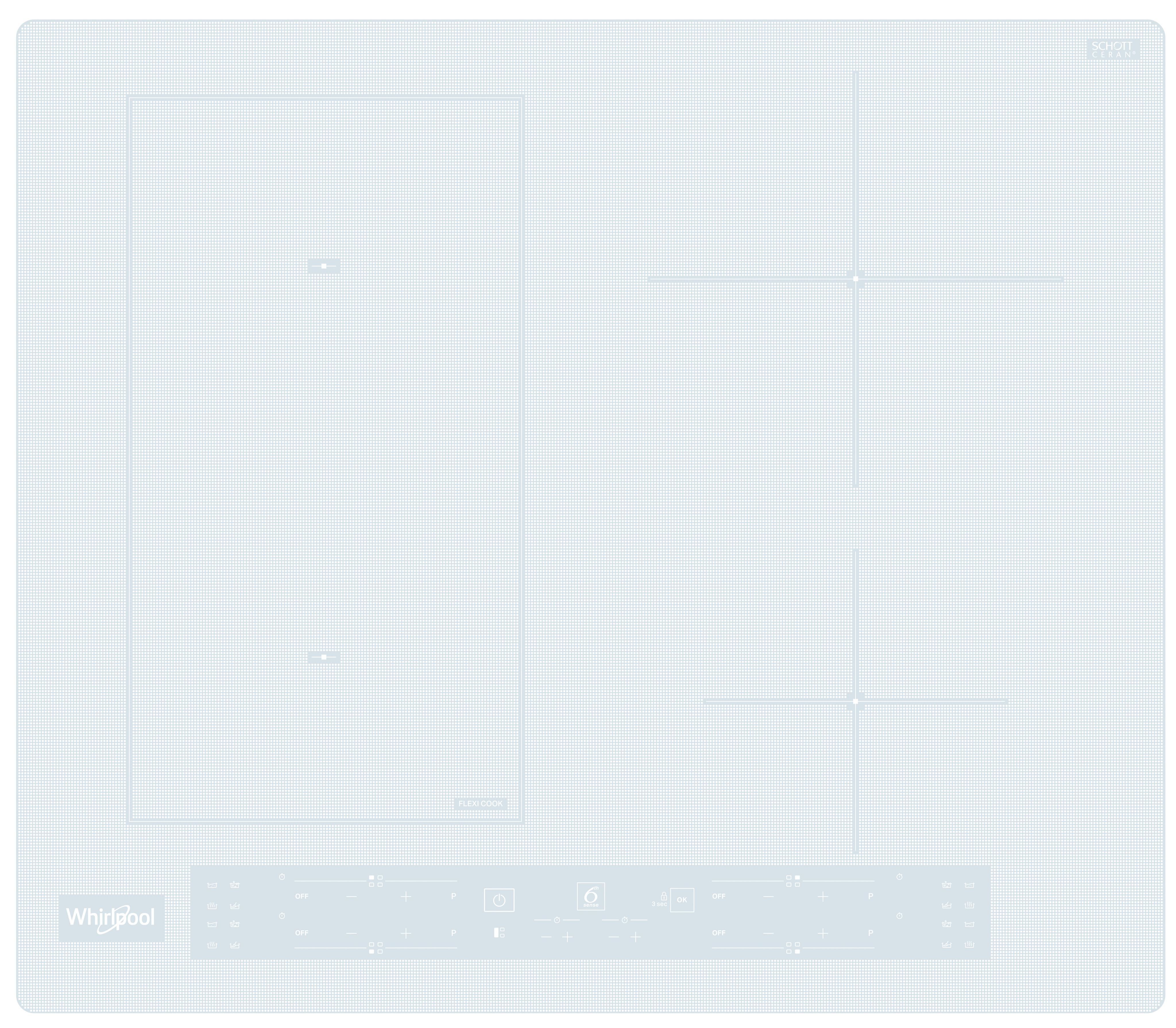 Whirlpool Pliidiplaat WL B4560 NE/W Valge Induction vitroceramic Frontal