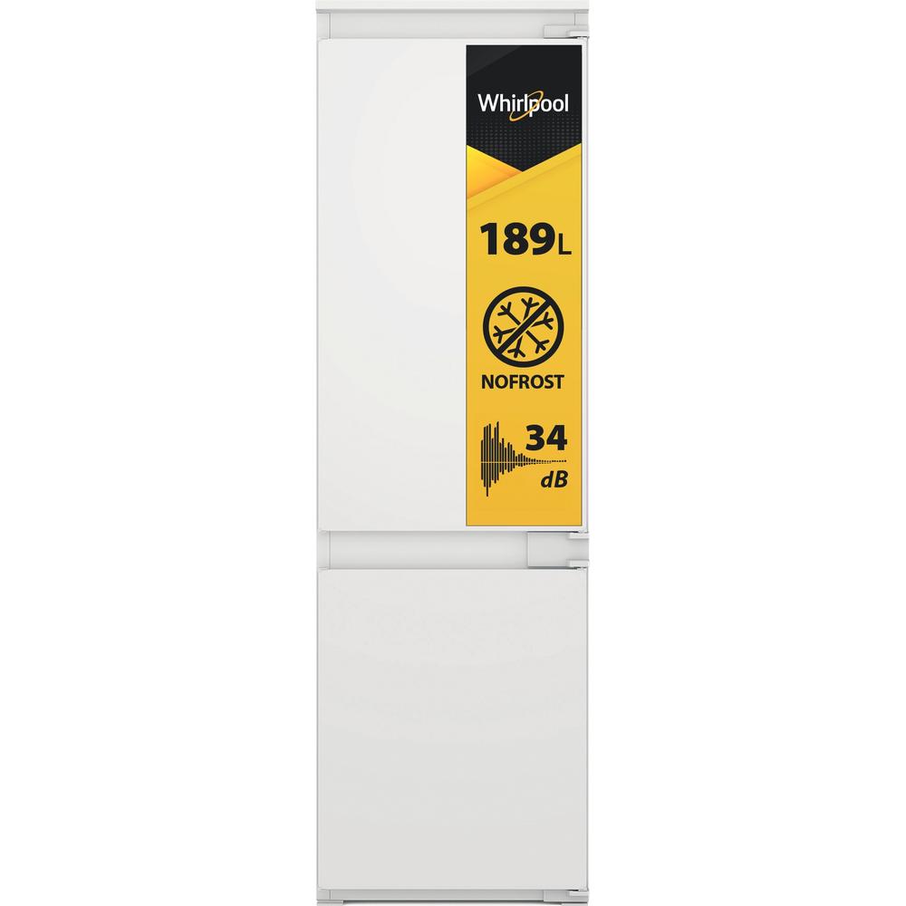 Whirlpool Šaldytuvo / šaldiklio kombinacija Įmontuojama WHC18D031A1 Balta 2 doors Perspective open