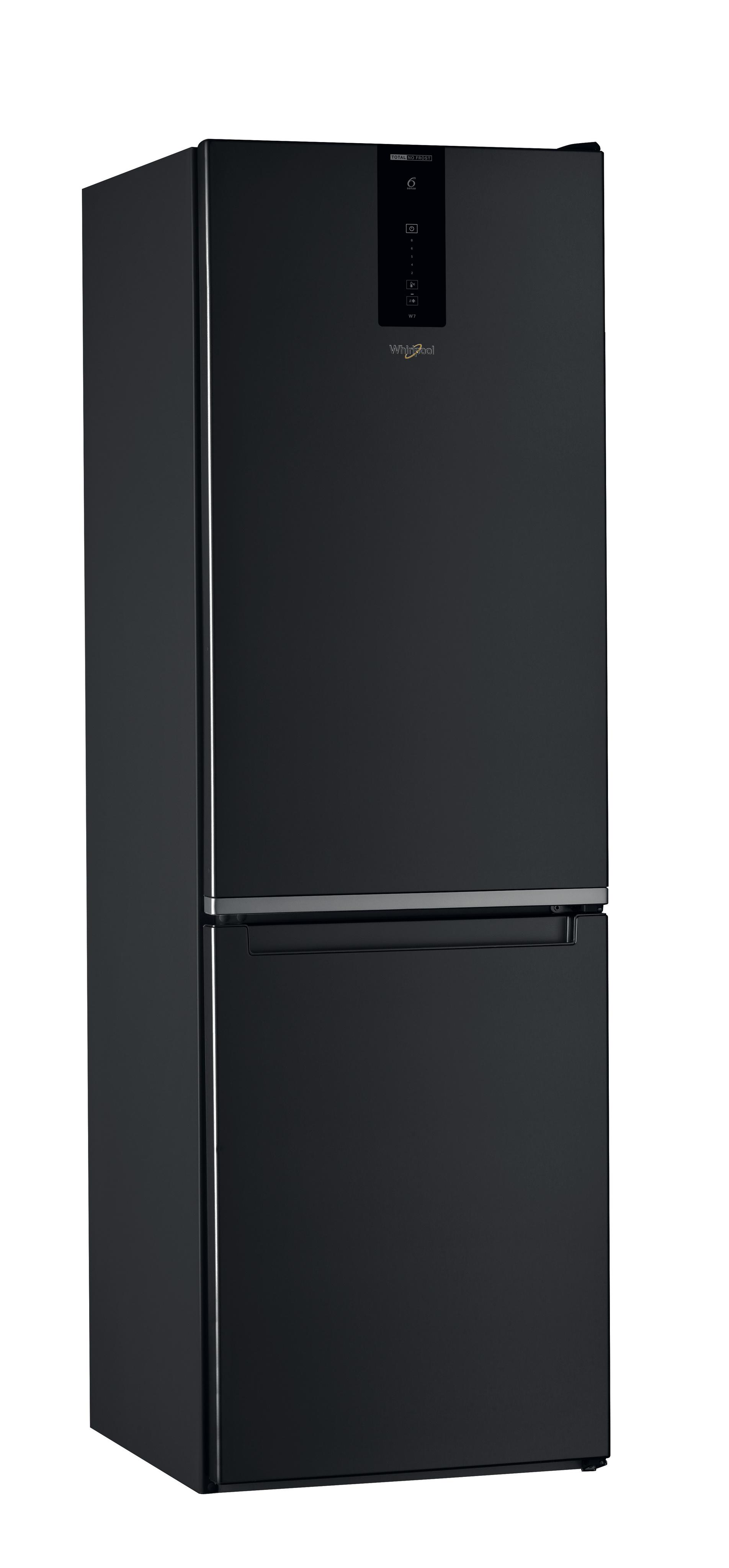 Whirlpool Hűtő/fagyasztó kombináció Szabadonálló W7 821O K Fekete 2 doors Perspective