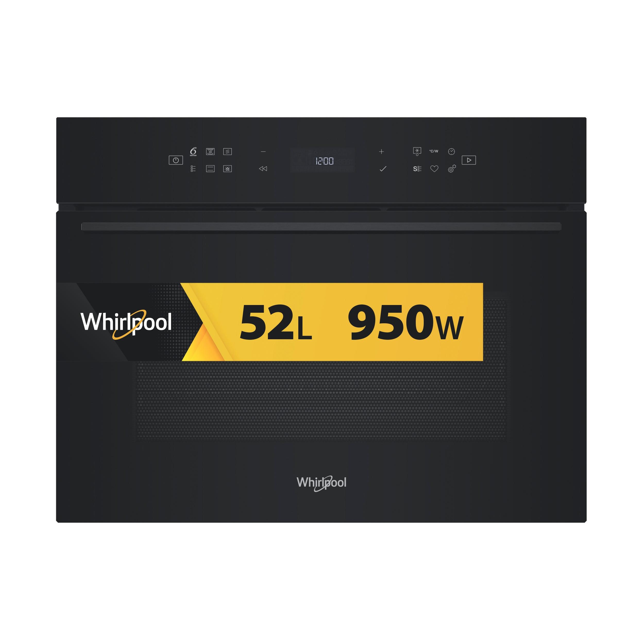 Whirlpool Microondas Encastre WCW7O7HTSB Negro Electrónico 53 MW-Combi 950 Frontal