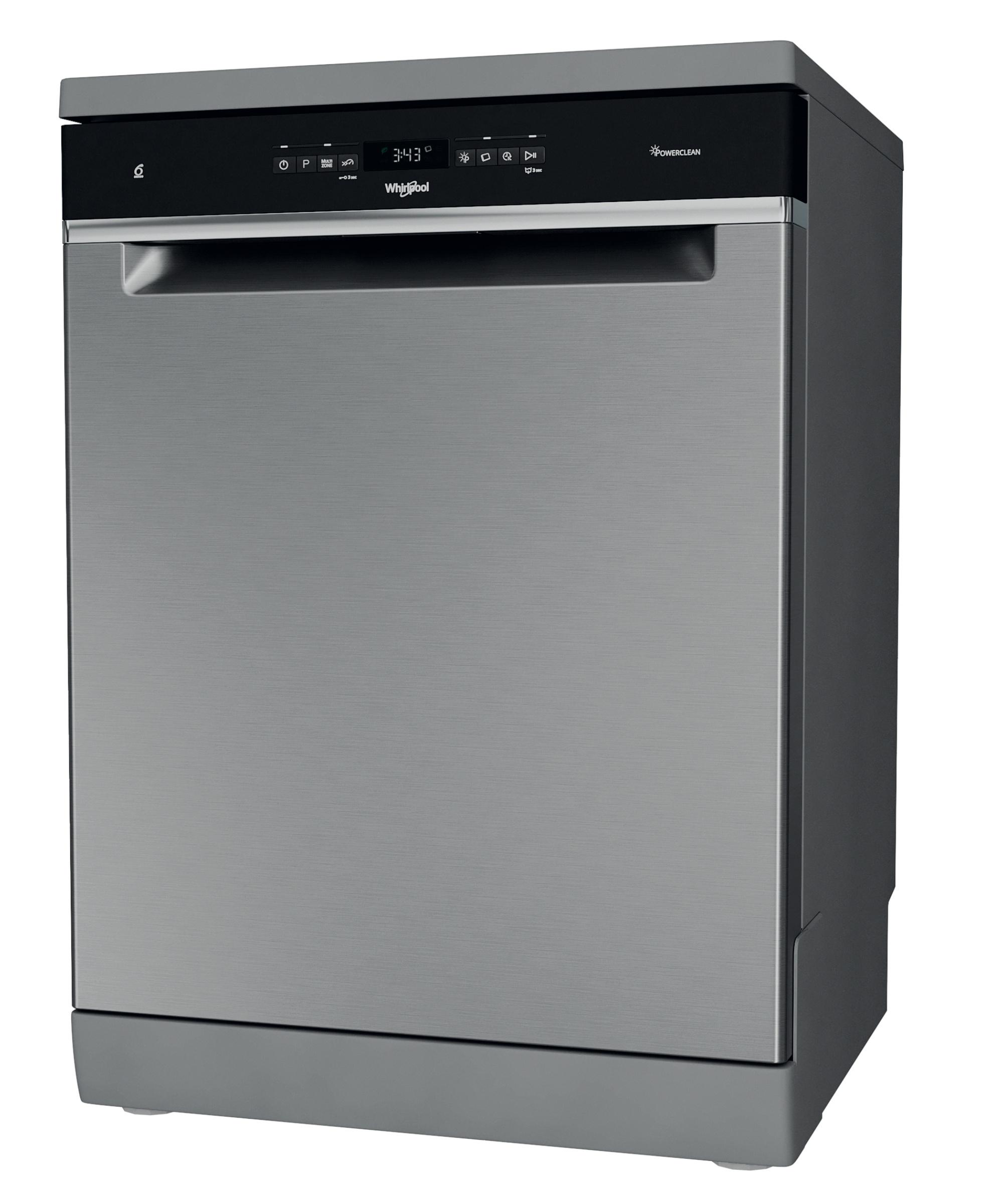 Whirlpool dishwasher: inox color, full size - WFO 3O41 PL X UK