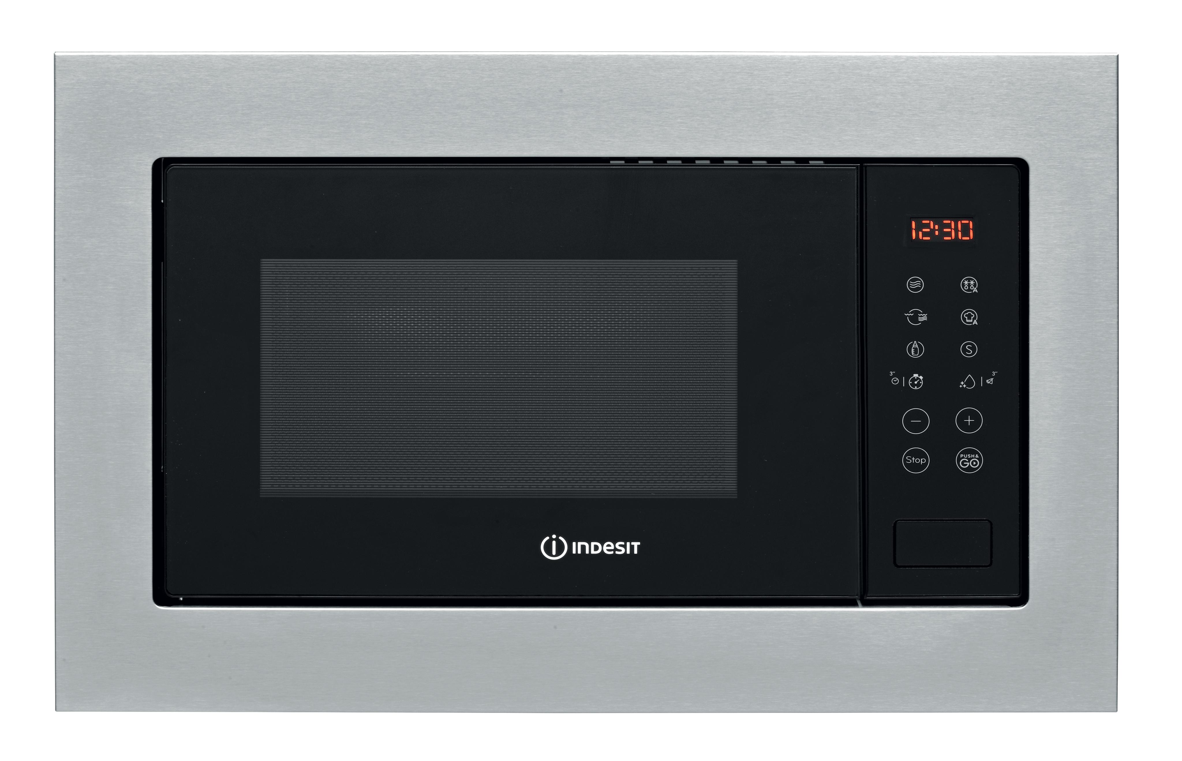 Indesit Built-in Microwave with Grill - Stainless Steel -  25L Capacity - MWI 125 GX UK