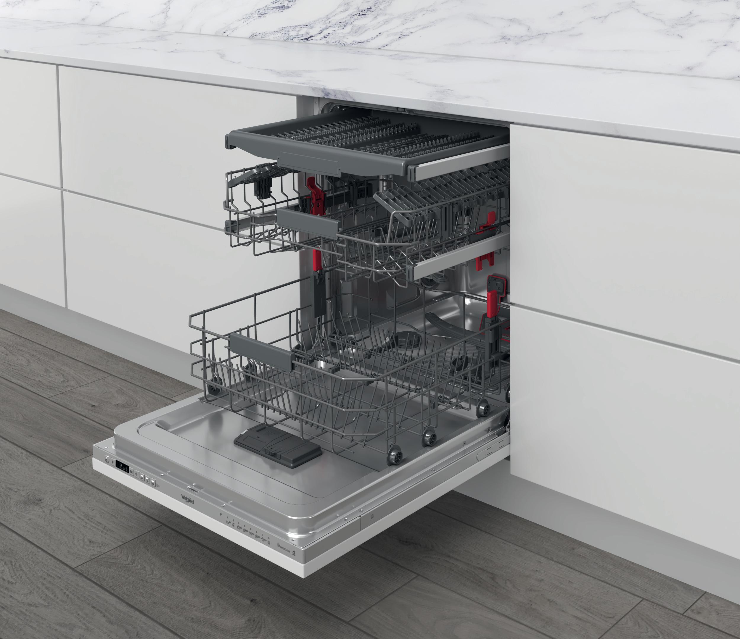 Whirlpool Lavavajillas Encastre WI 7020 PF Full-integrated E Perspective open