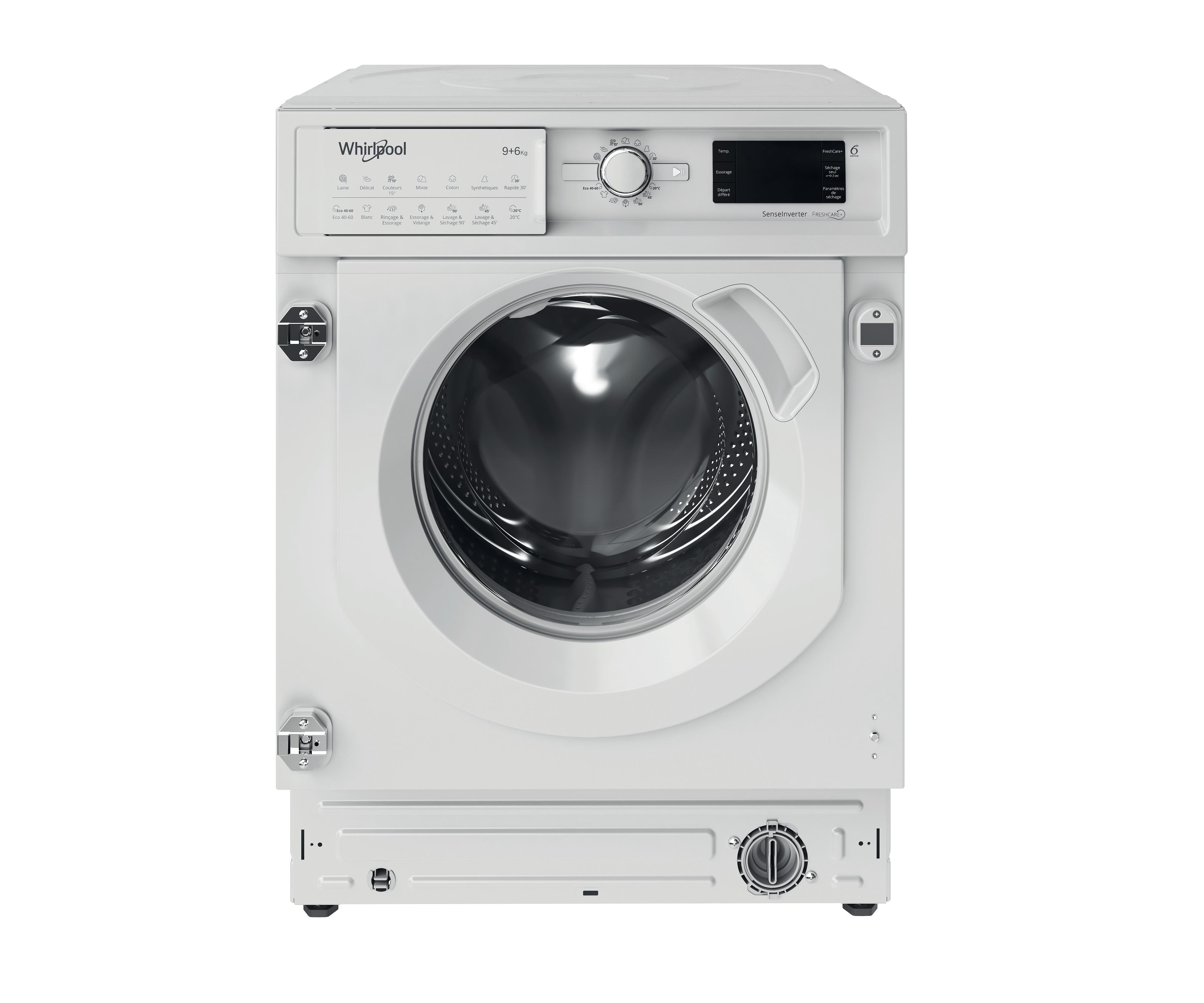 Whirlpool Lavante-séchante Encastrable BI WDWG 961485 FR Blanc Lave-linge frontal Frontal