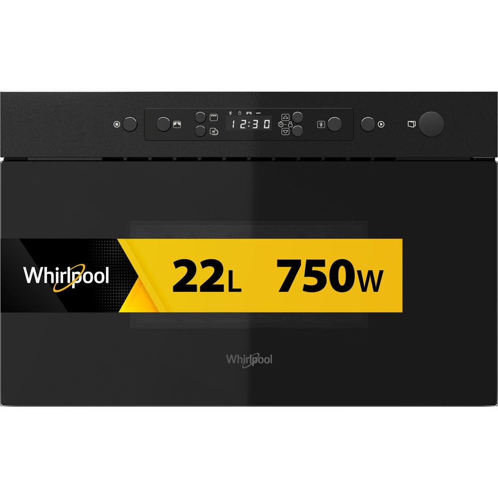 Whirlpool Mikrobølgeovn Indbygning MBNA920B Sort Elektronisk 22 Mikrovn+Grillfunktion 750 Frontal