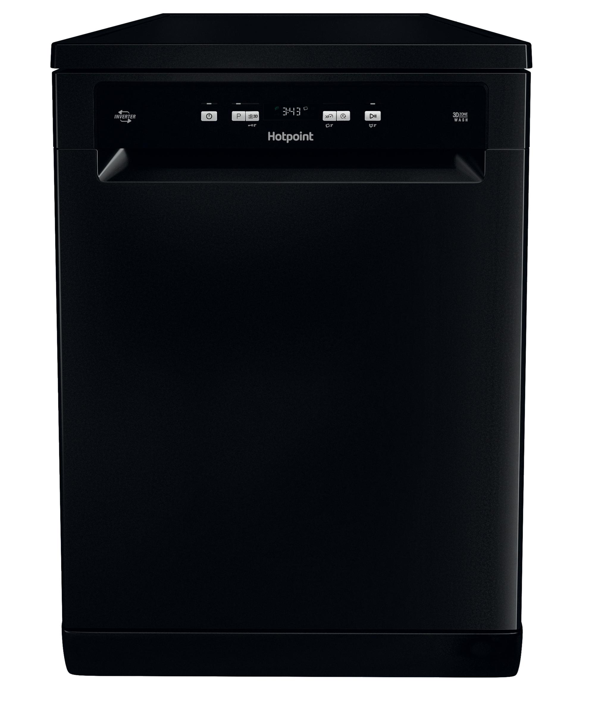 Hotpoint Full Size Freestanding Dishwasher - Black - 14 Place Setting - E Rated - HFC 3C26 WC B UK